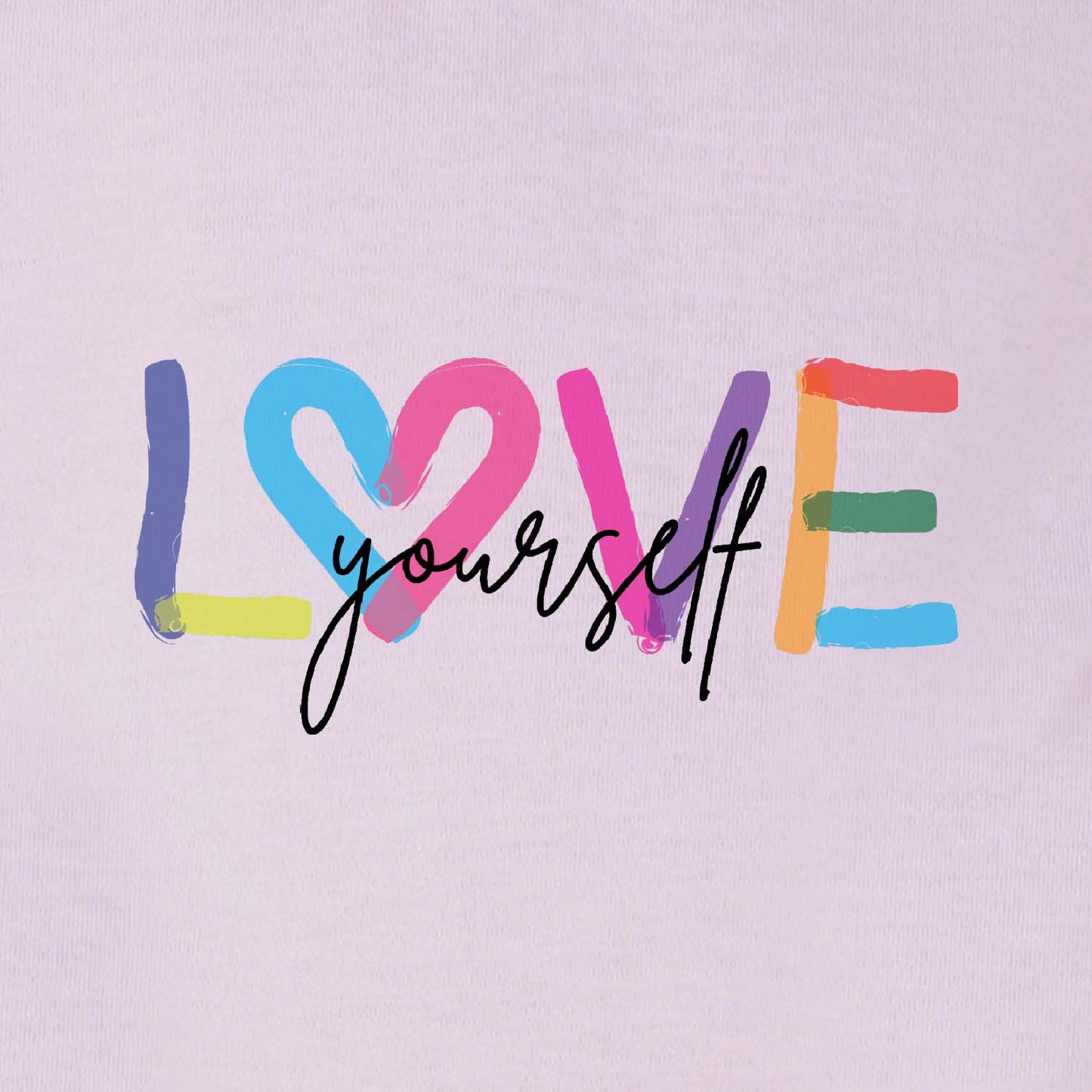 Nusyl Girls Purple Love Yourself Printed T-Shirt