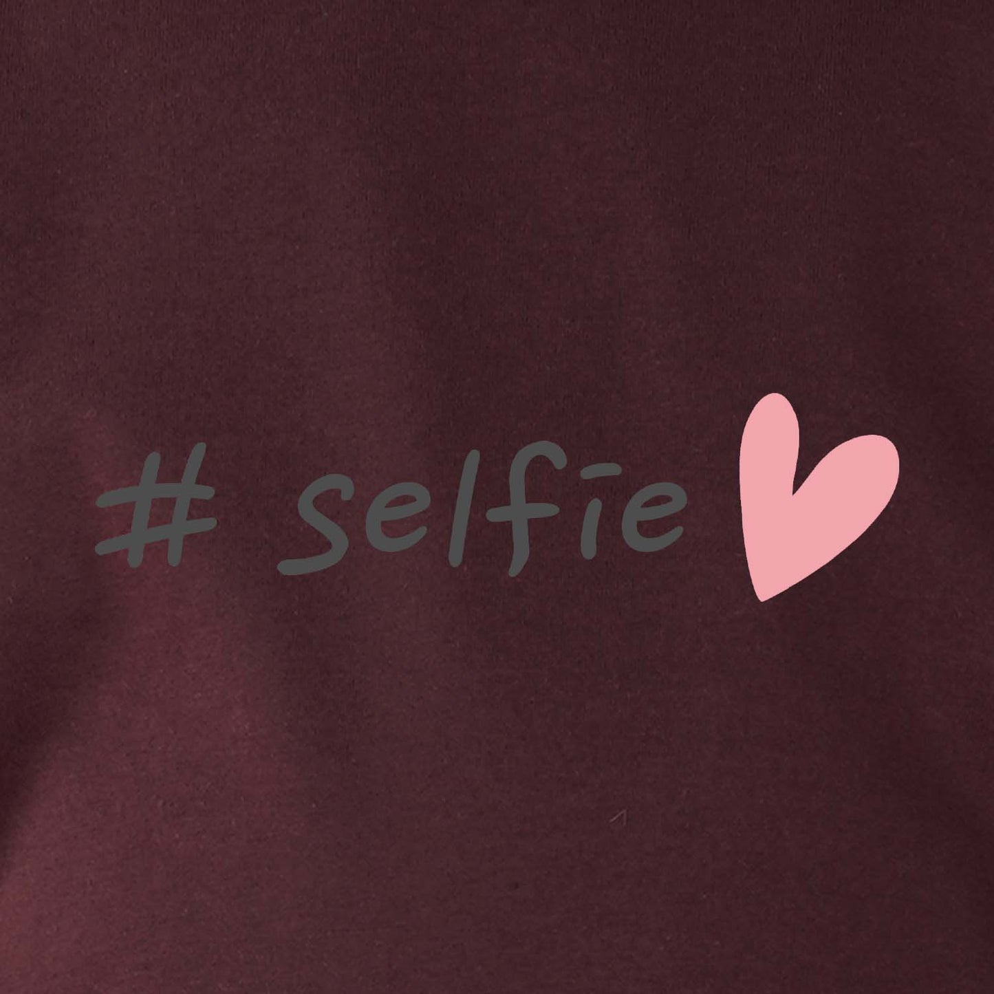 Nusyl Girls maroon Selfie Printed T-Shirt