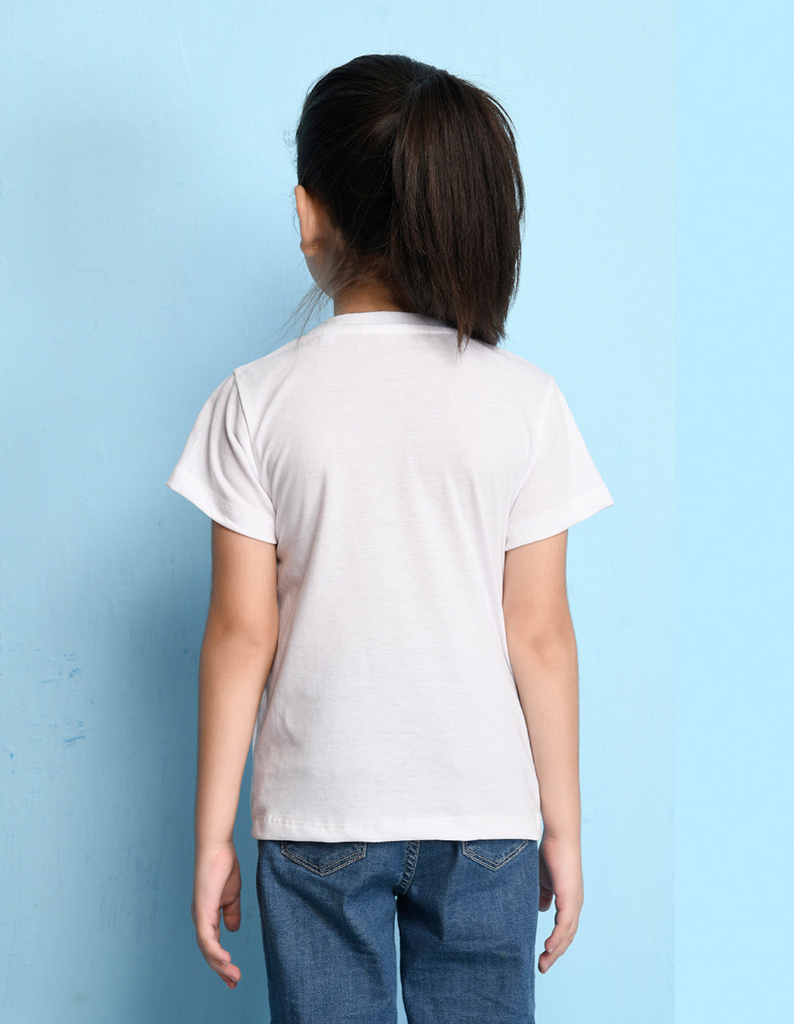 Nusyl Girls White You are Magical Text Printed Cotton Half Sleeve Regular Fit T-Shirts for Girls