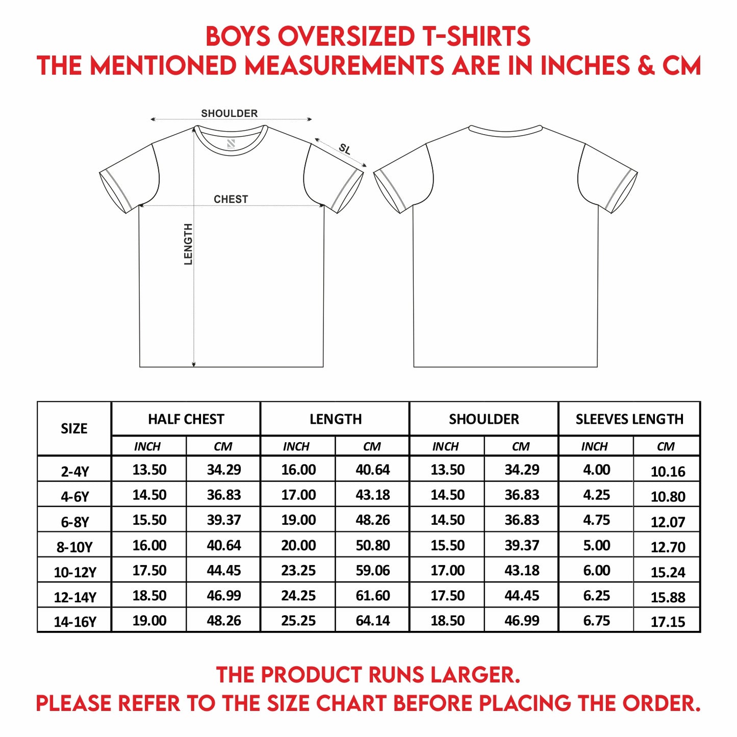Nusyl Boys Orange & Black Solid Oversized T-Shirt - Pack of 2