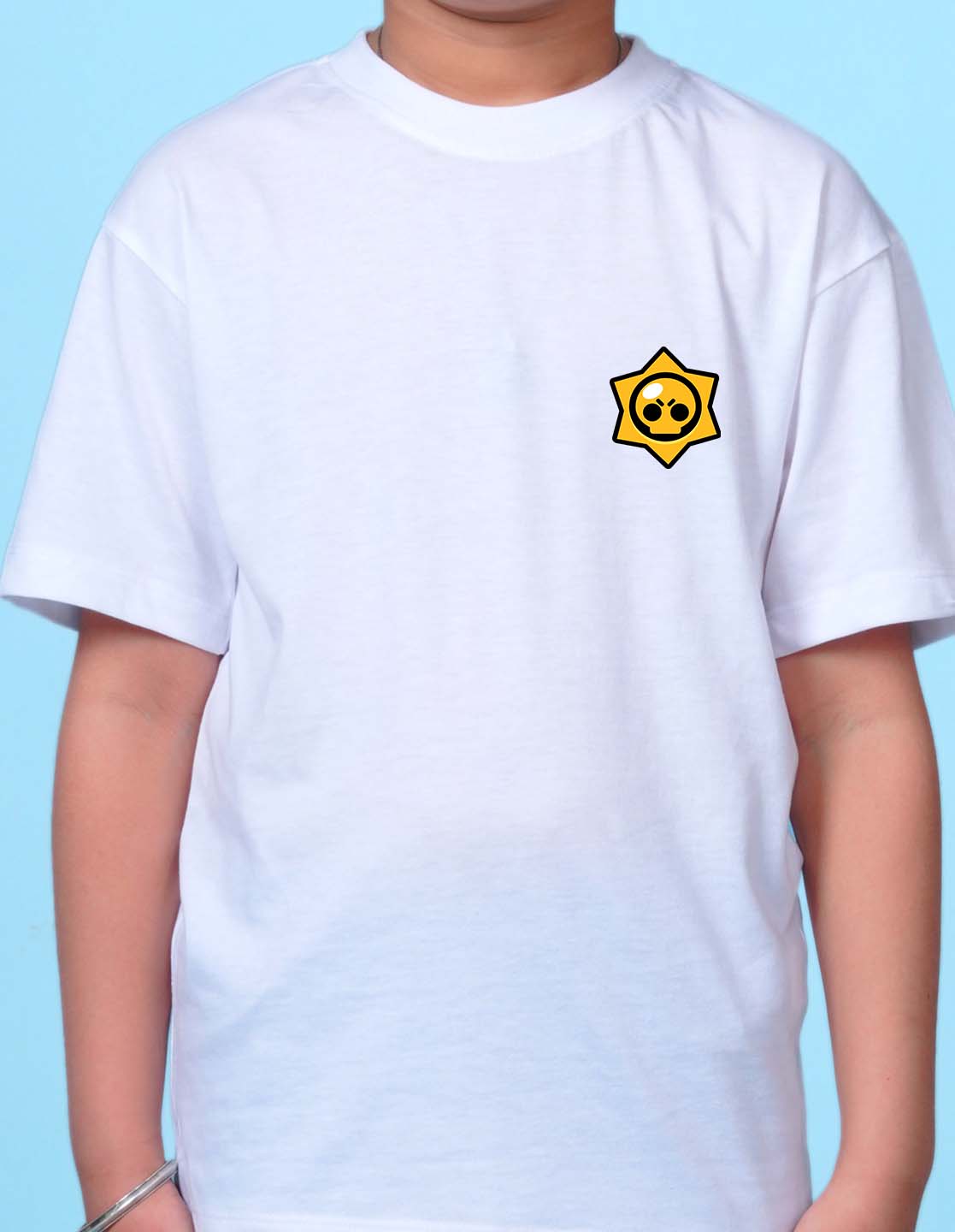 Nusyl White Boys Printed Oversized T-shirt