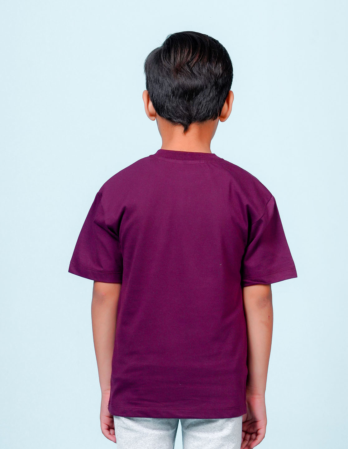 Nusyl Wine Boys Printed Oversized T-shirt