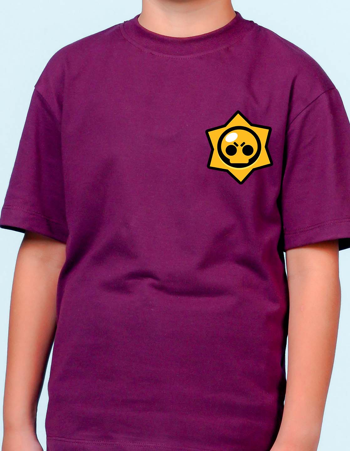 Nusyl Wine Boys Printed Oversized T-shirt
