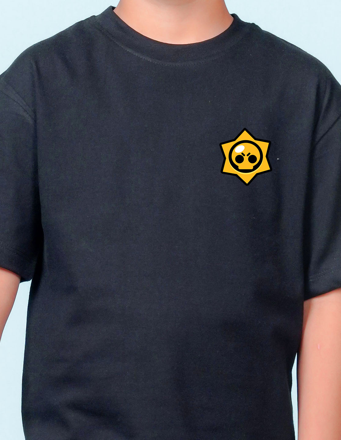 Nusyl Black Boys Printed Oversized T-shirt