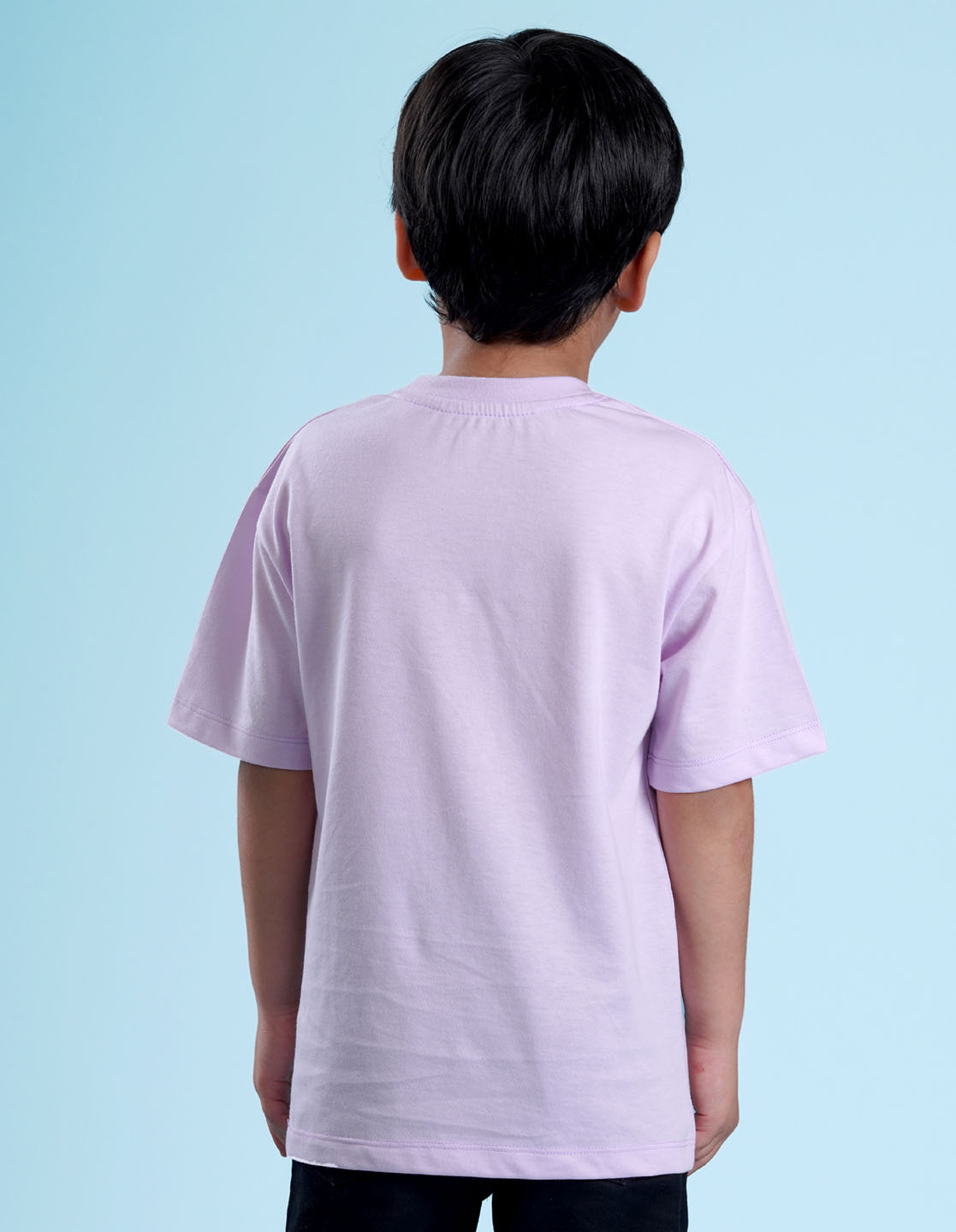 Nusyl Lilac Boys Printed Oversized T-shirt