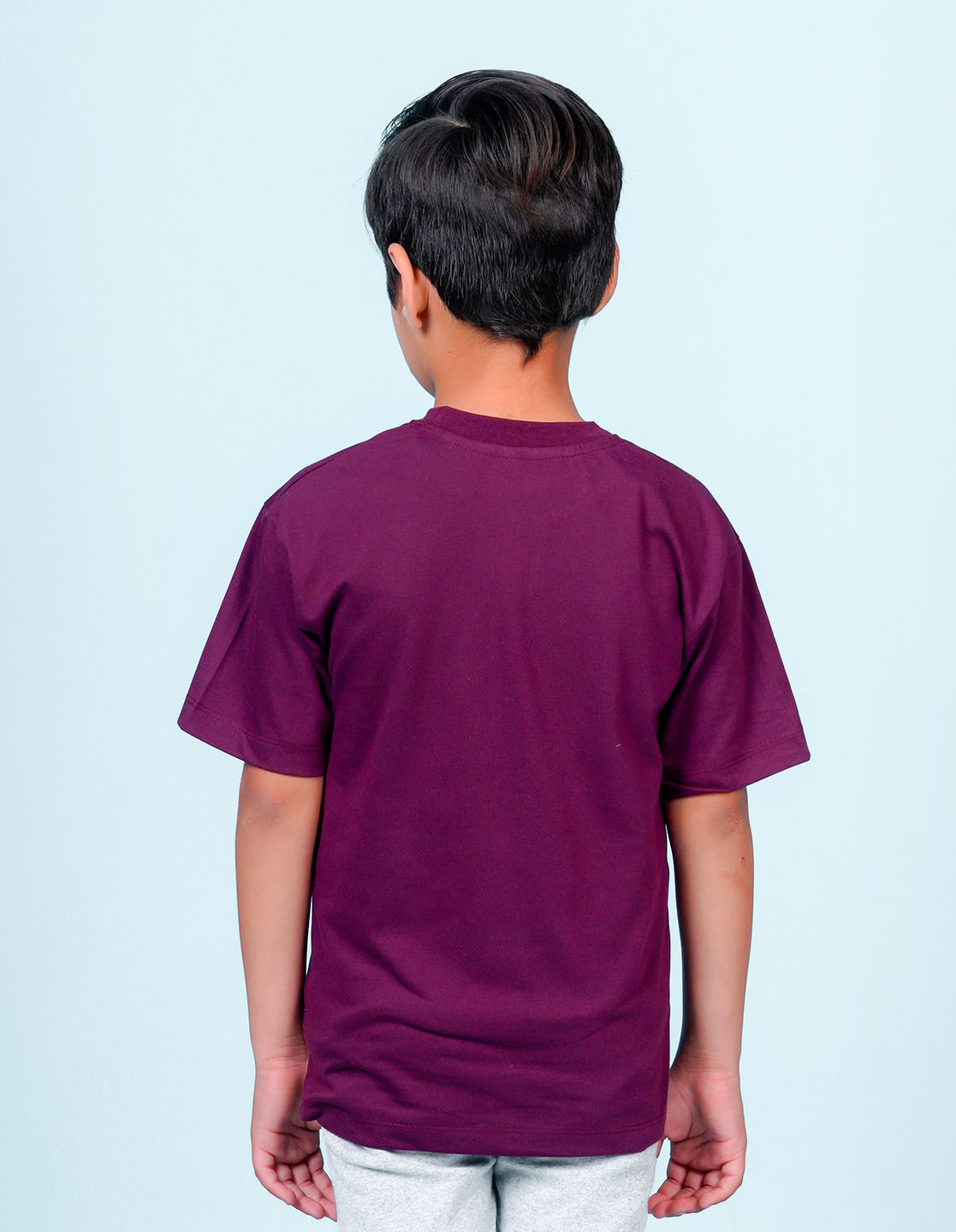 Nusyl Wine Boys Printed Oversized T-shirt