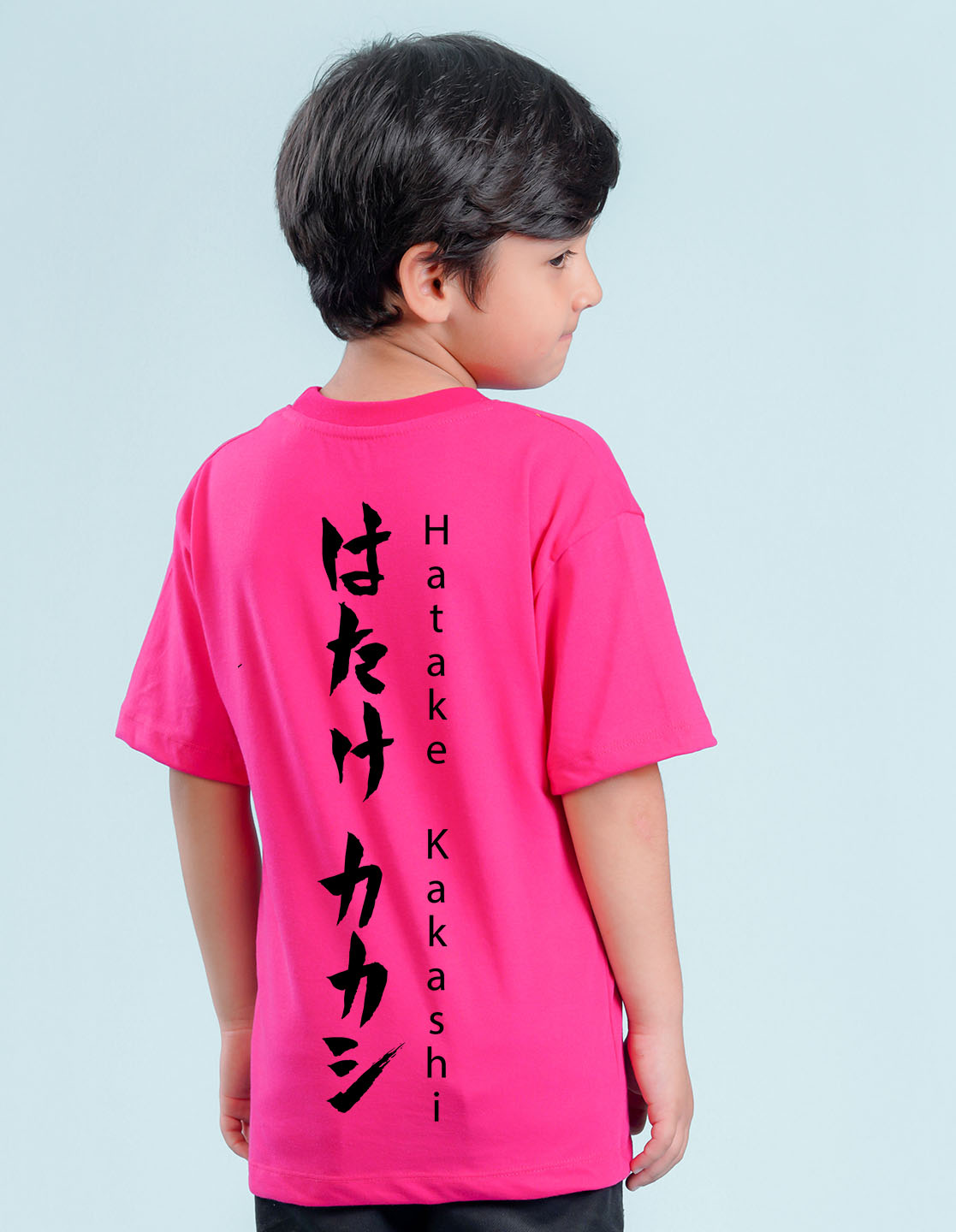 Nusyl Hot Pink Boys Printed Oversized T-shirt