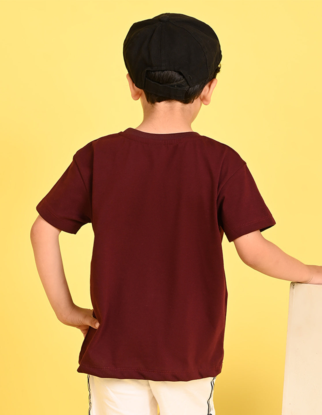 Nusyl Boys Wine Life is Better Text Printed Short sleeve Cotton Blend Oversized T-shirts