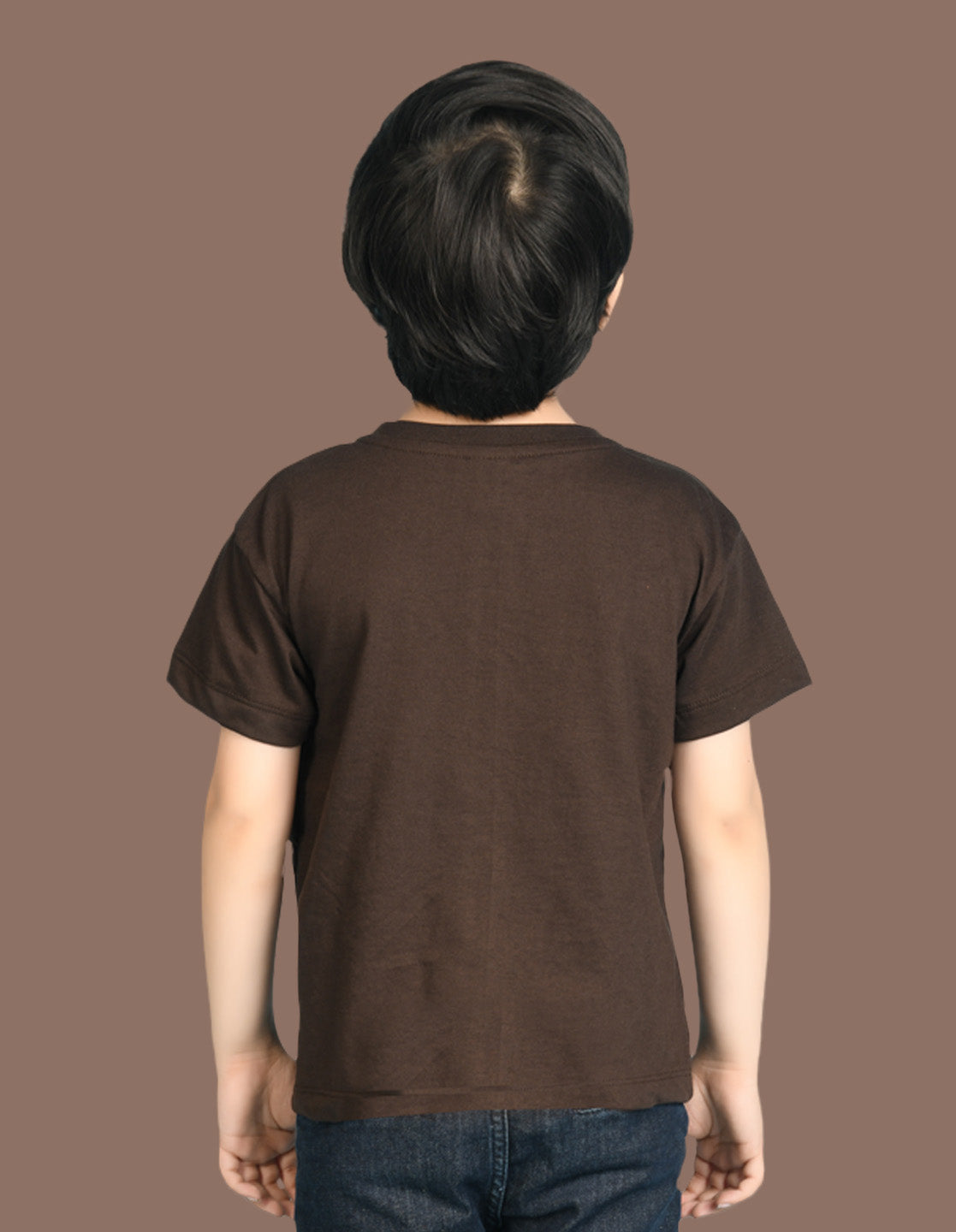 Nusyl Boys Brown Will Not Stop Text Printed Short Sleeve Oversized T-Shirt