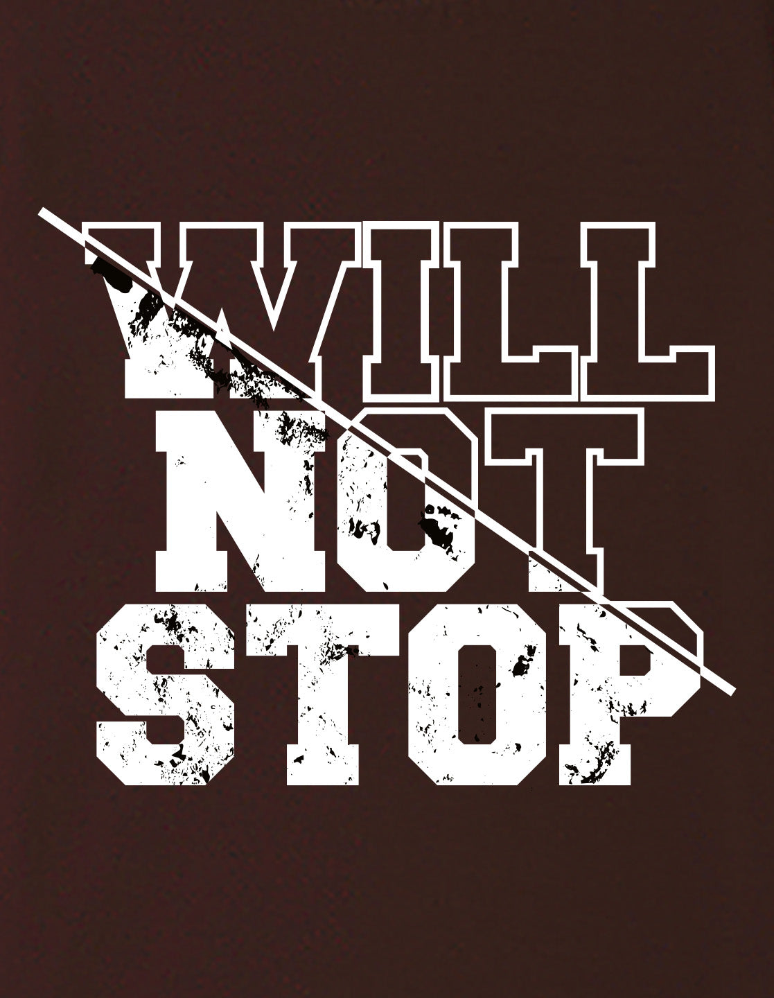 Nusyl Boys Brown Will Not Stop Text Printed Short Sleeve Oversized T-Shirt