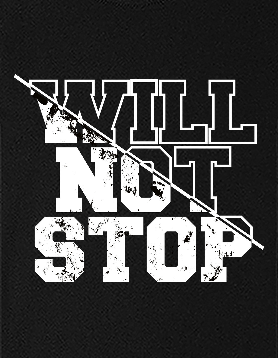 Nusyl Boys Black Will Not Stop Text Printed Short Sleeve Oversized T-Shirt