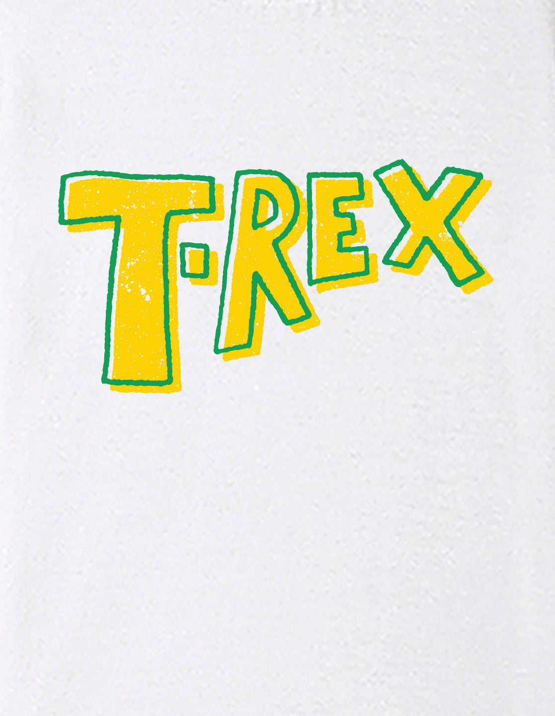 Nusyl Boys White T-Rex Text Printed Short Sleeve Oversized T-Shirt