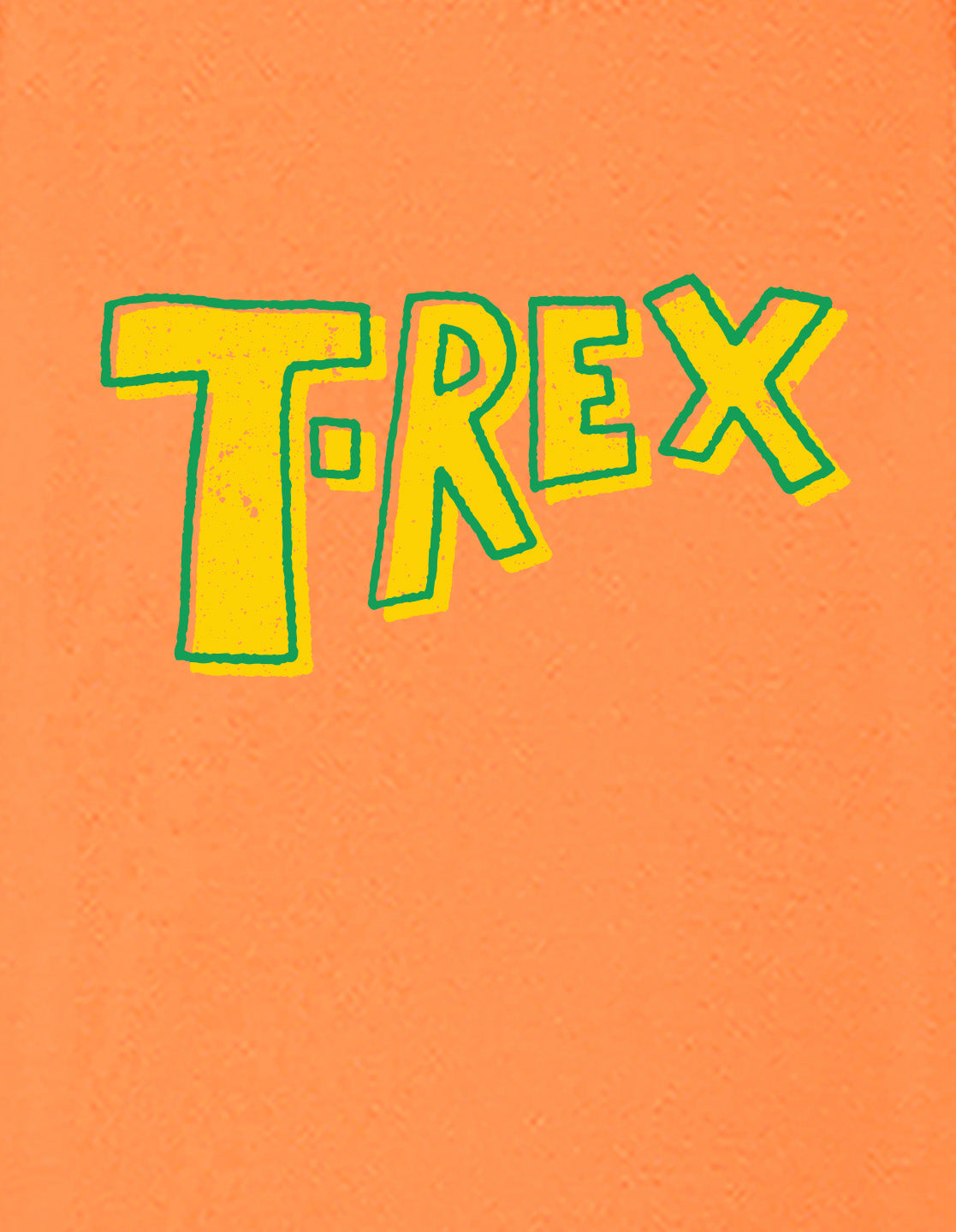 Nusyl Boys Orange T-Rex Text Printed Short Sleeve Oversized T-Shirt