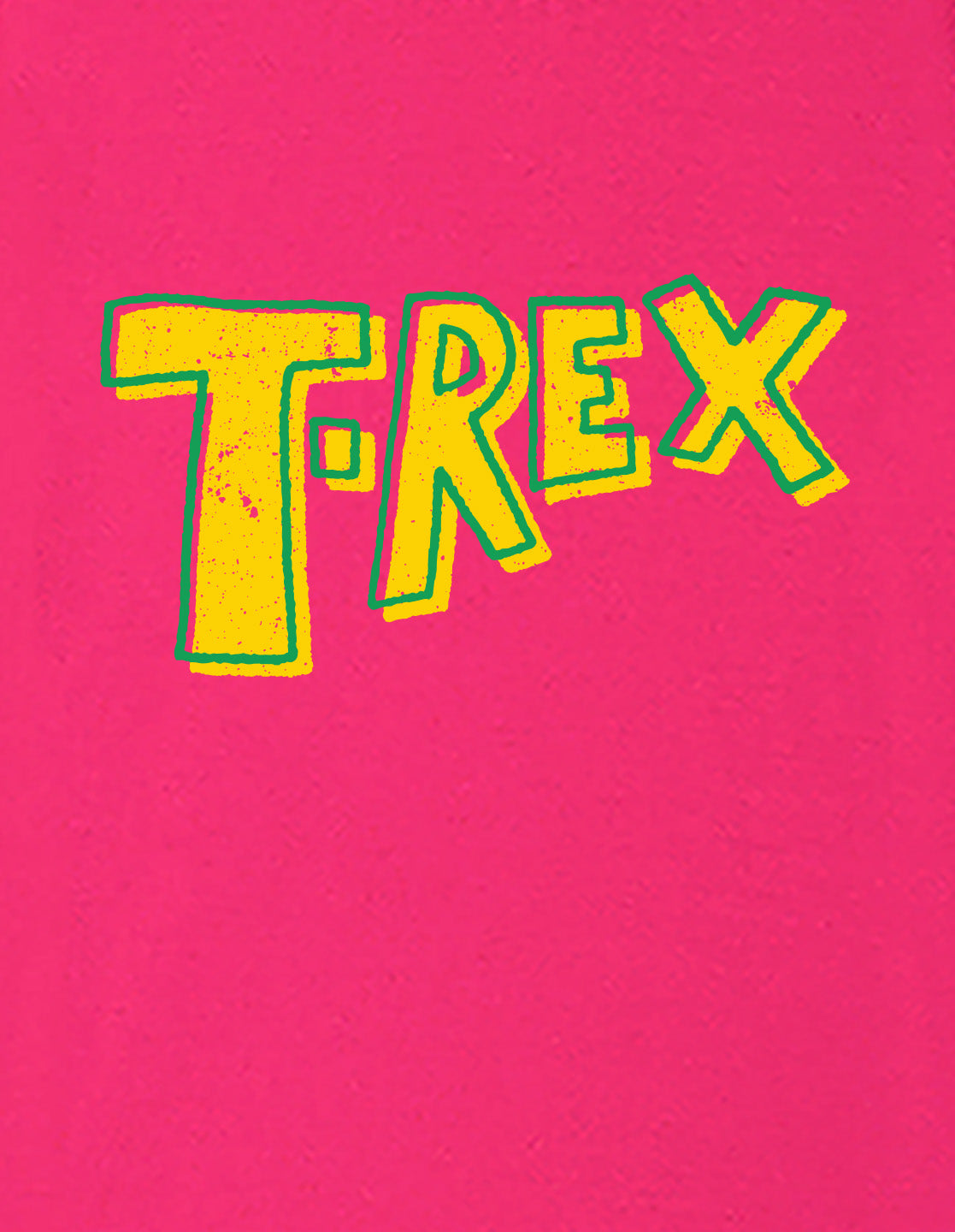 Nusyl Boys Hot Pink T-Rex Text Printed Short Sleeve Oversized T-Shirt