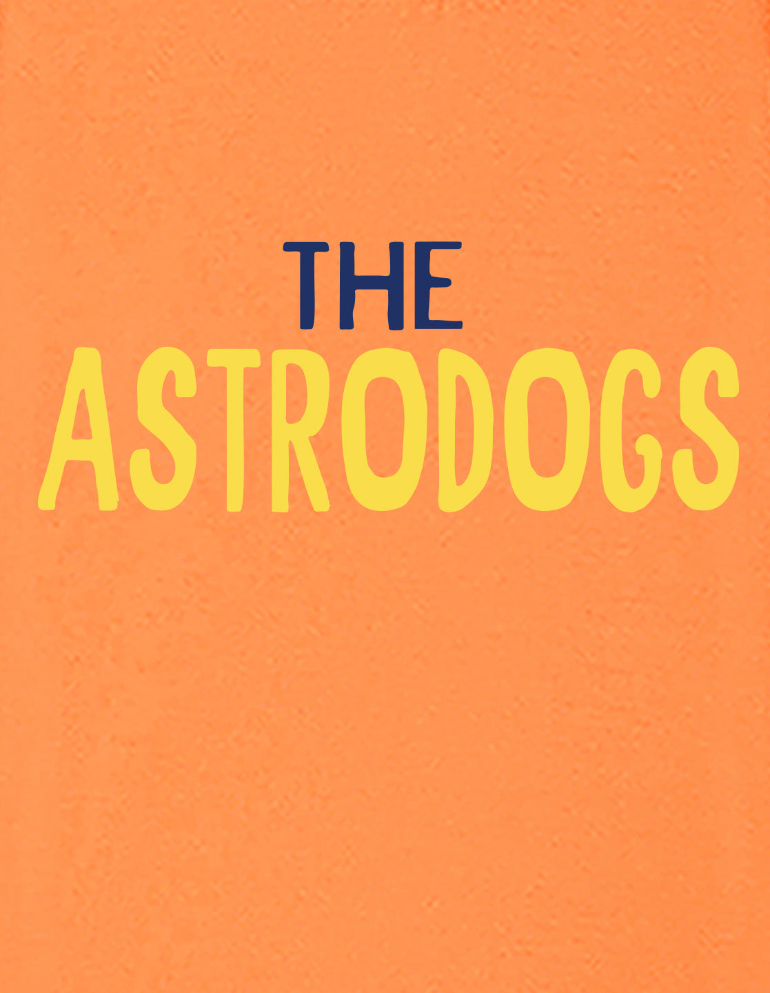 Nusyl Boys Orange The Astrodogs Text Printed Short Sleeve Oversized T-Shirt