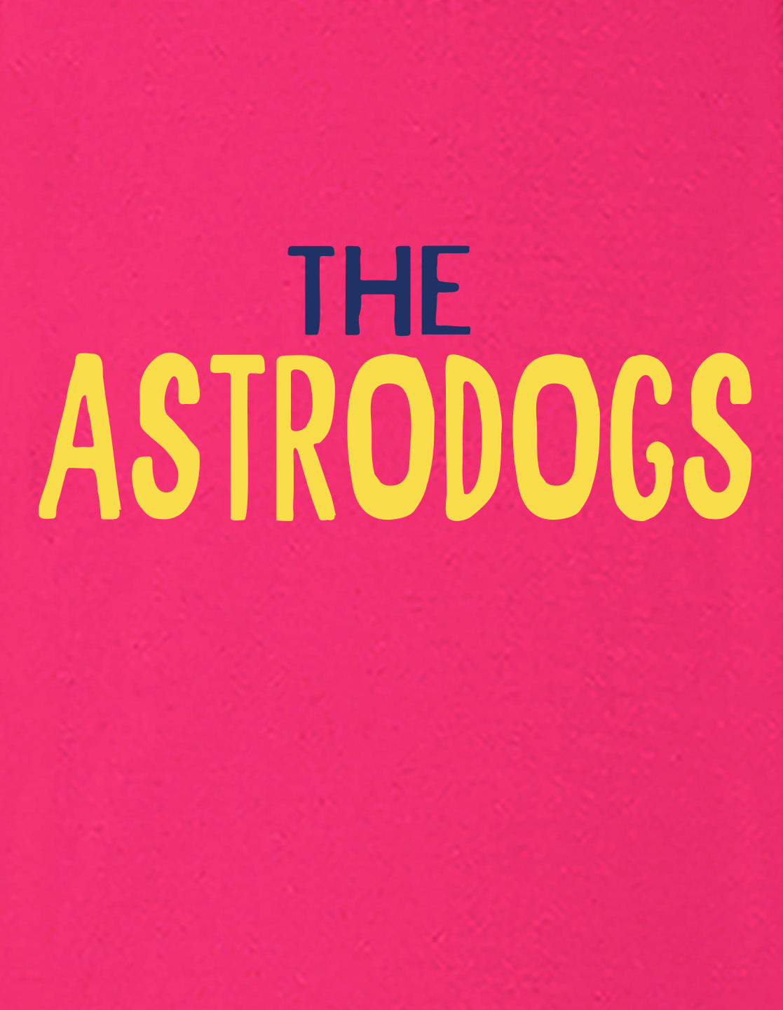 Nusyl Boys Hot Pink The Astrodogs Text Printed Short Sleeve Oversized T-Shirt