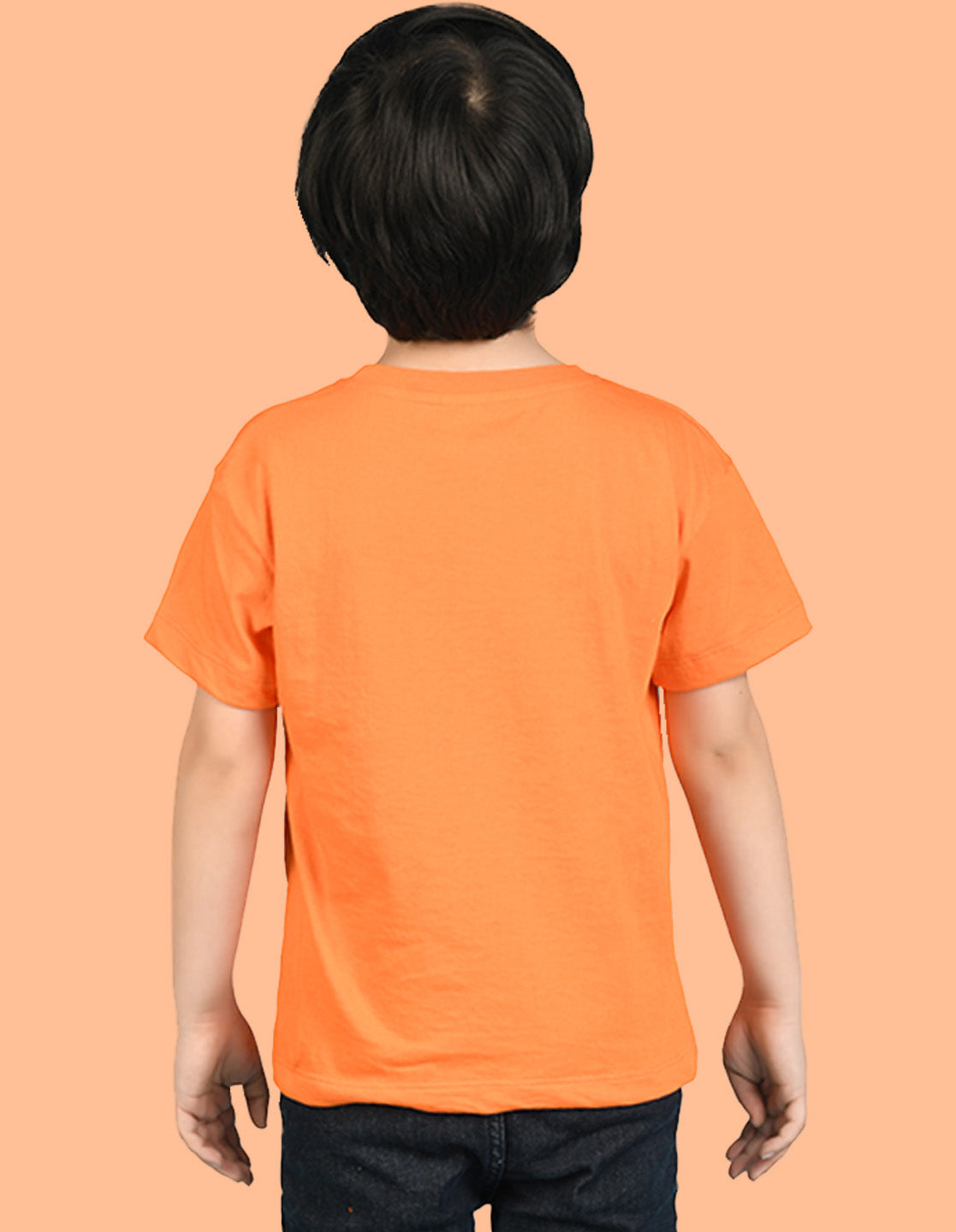 Nusyl Boys Orange Game Over Text Printed Short Sleeve Oversized T-Shirt
