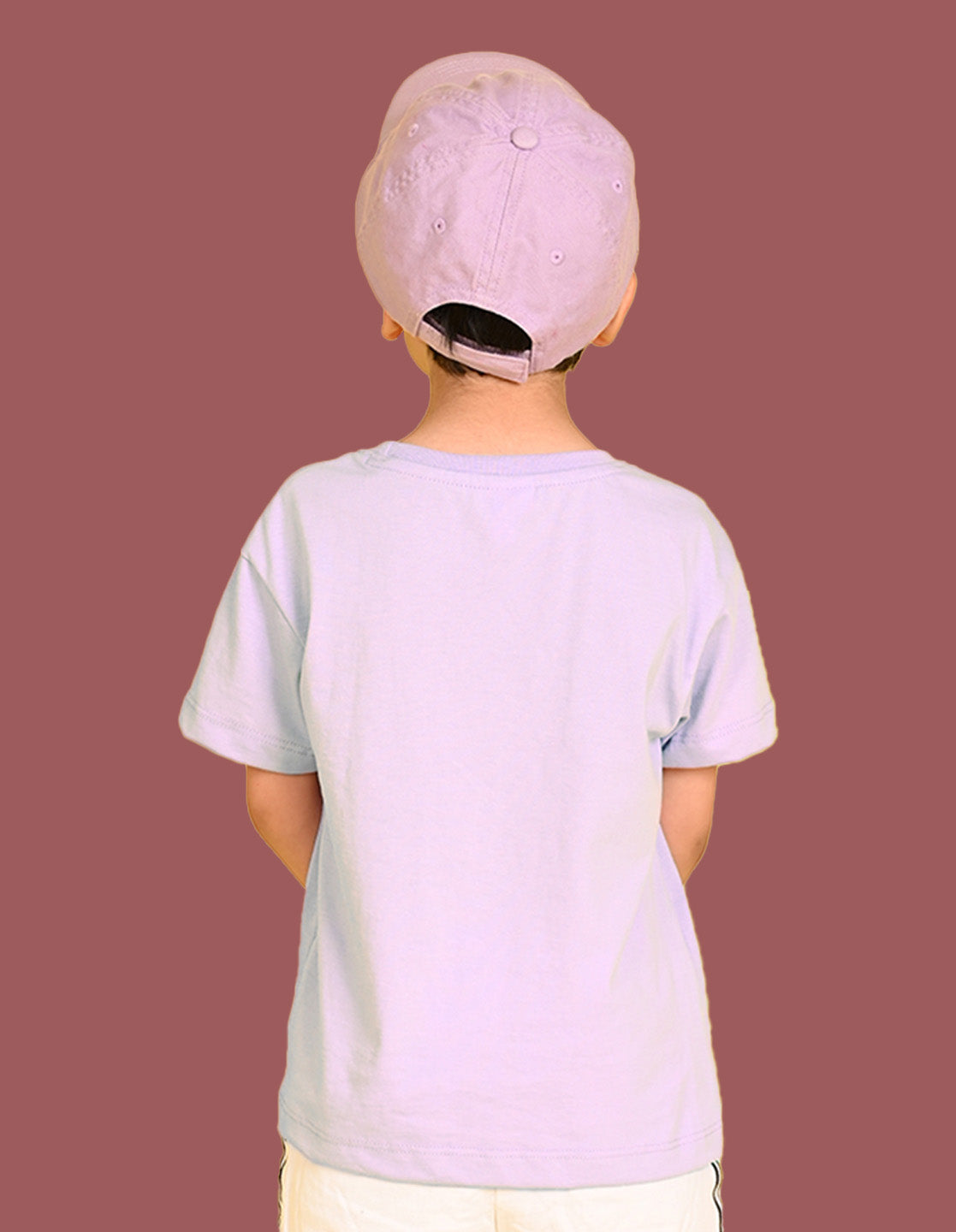 Nusyl Boys Lilac Play All Day Text Printed Short Sleeve Oversized T-Shirt