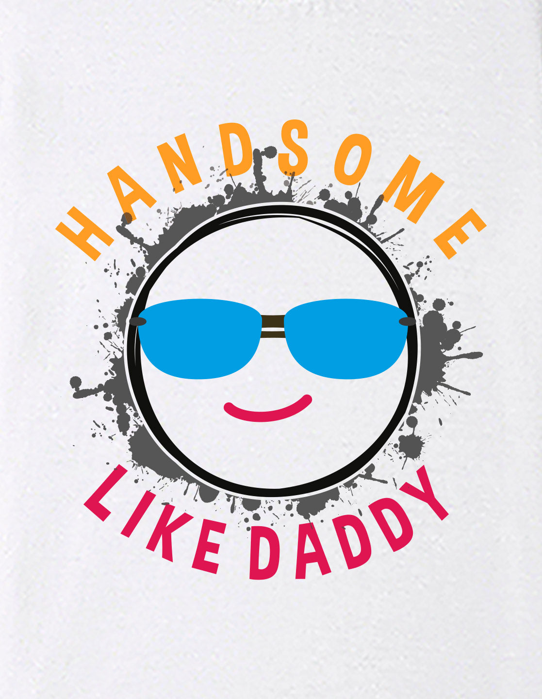 Nusyl Boys White Hand Some Text Printed Short Sleeve Oversized T-Shirt