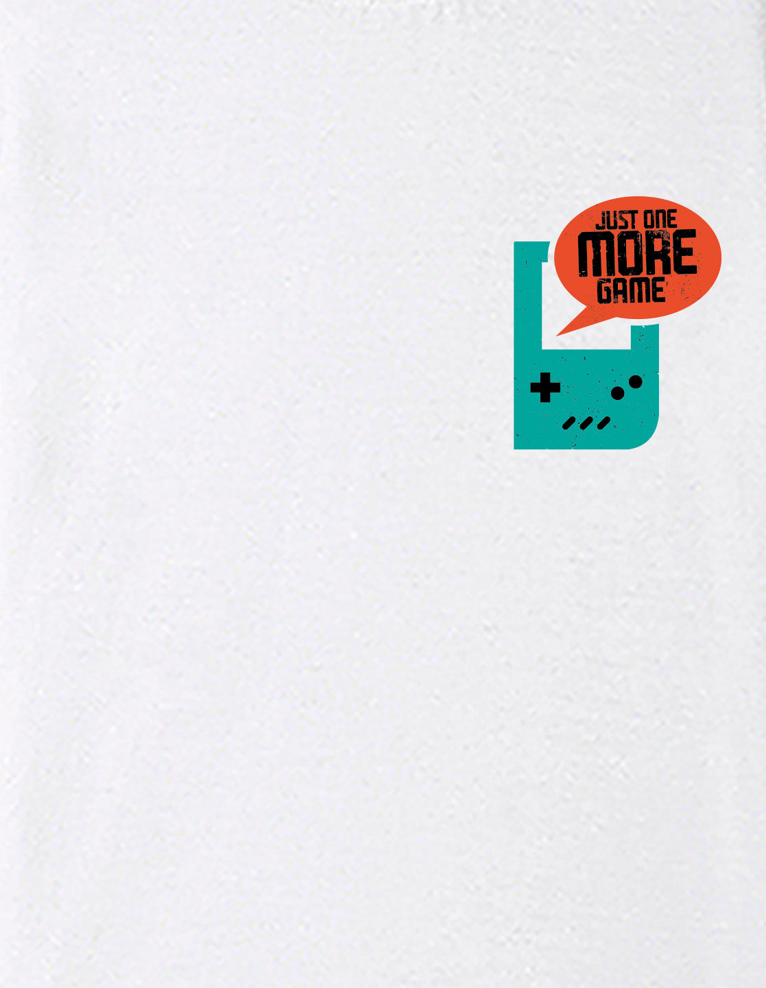 Nusyl Boys White Just One More Game Text Printed Short Sleeve Oversized T-Shirt