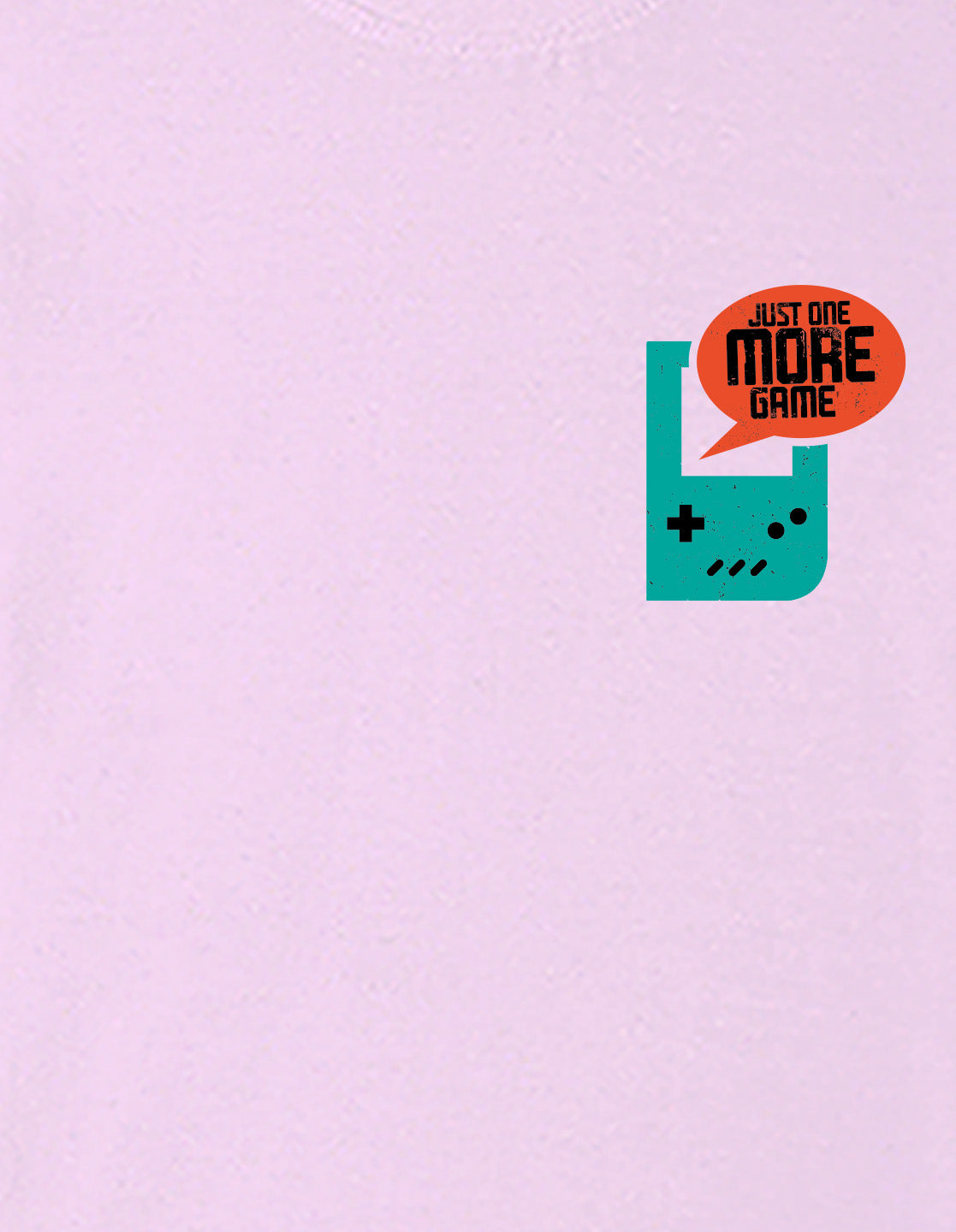 Nusyl Boys Lilac Just One More Game Text Printed Short Sleeve Oversized T-Shirt