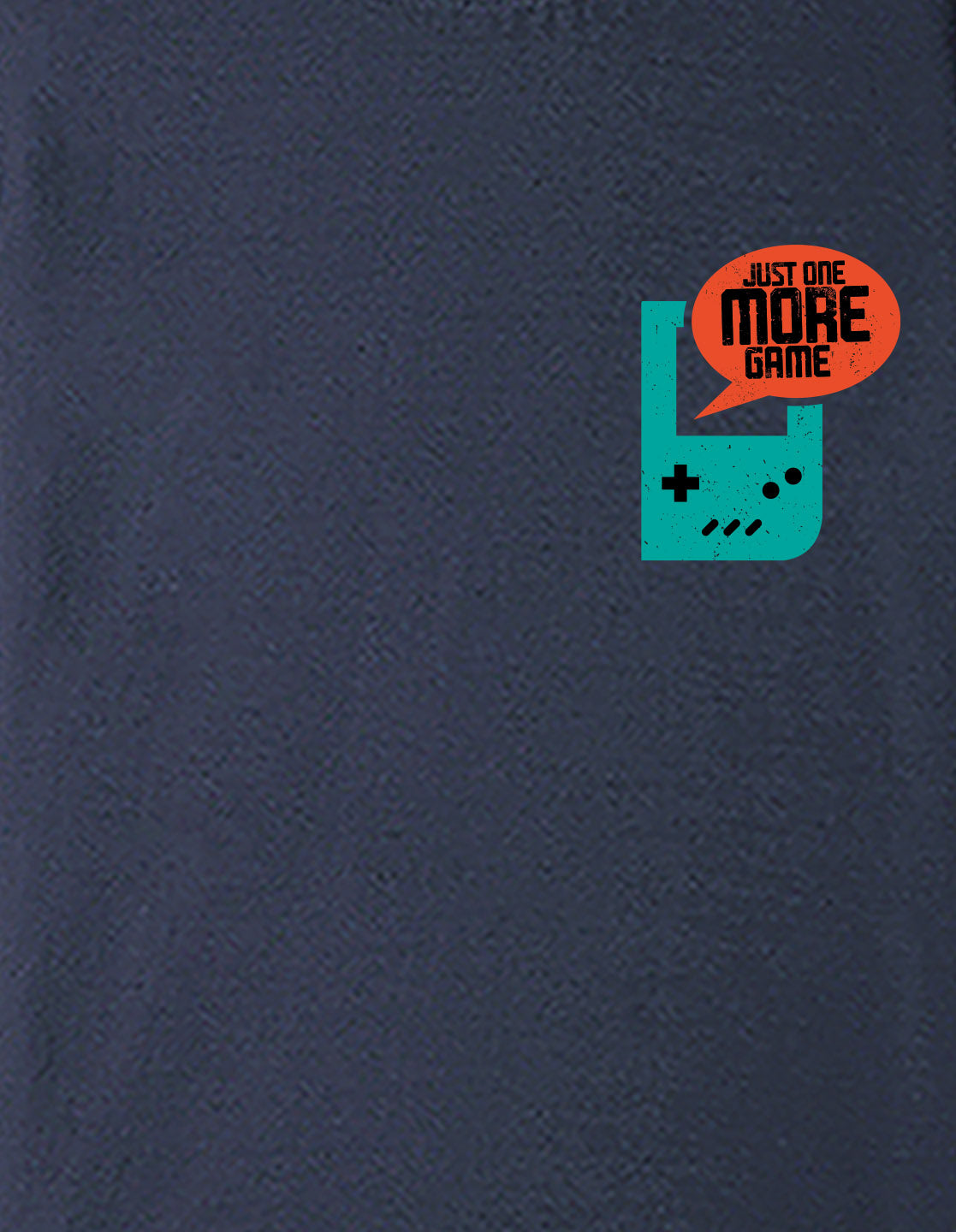 Nusyl Boys Navy Blue Just One More Game Text Printed Short Sleeve Oversized T-Shirt