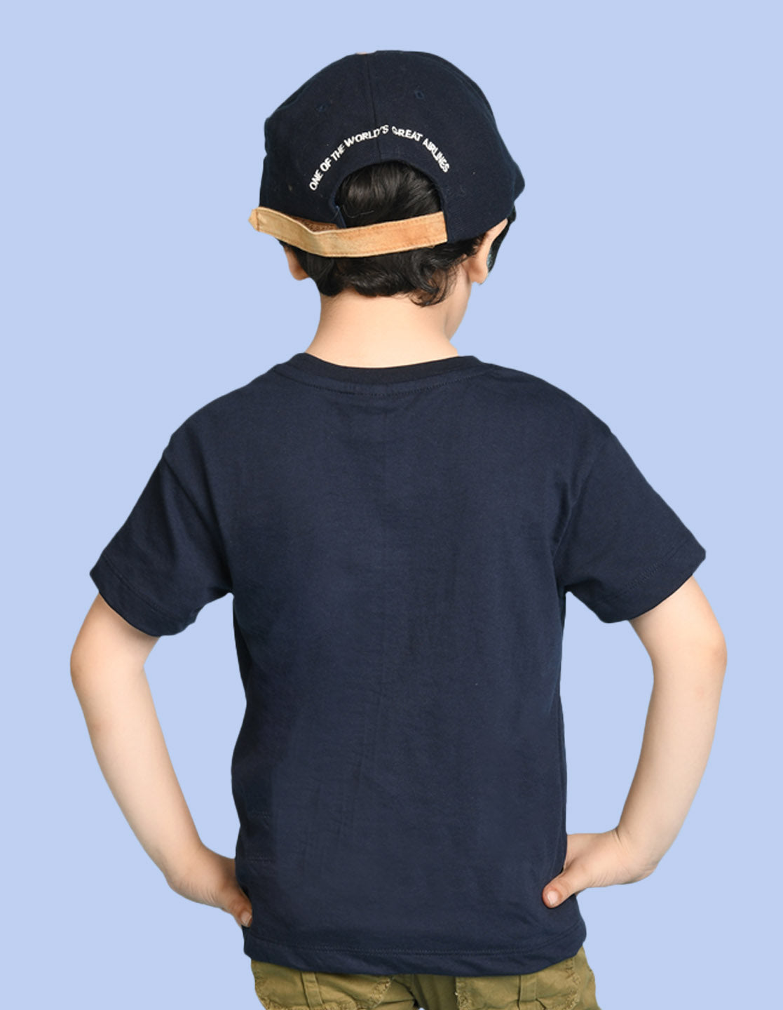 Nusyl Boys Navy Blue Just One More Game Text Printed Short Sleeve Oversized T-Shirt