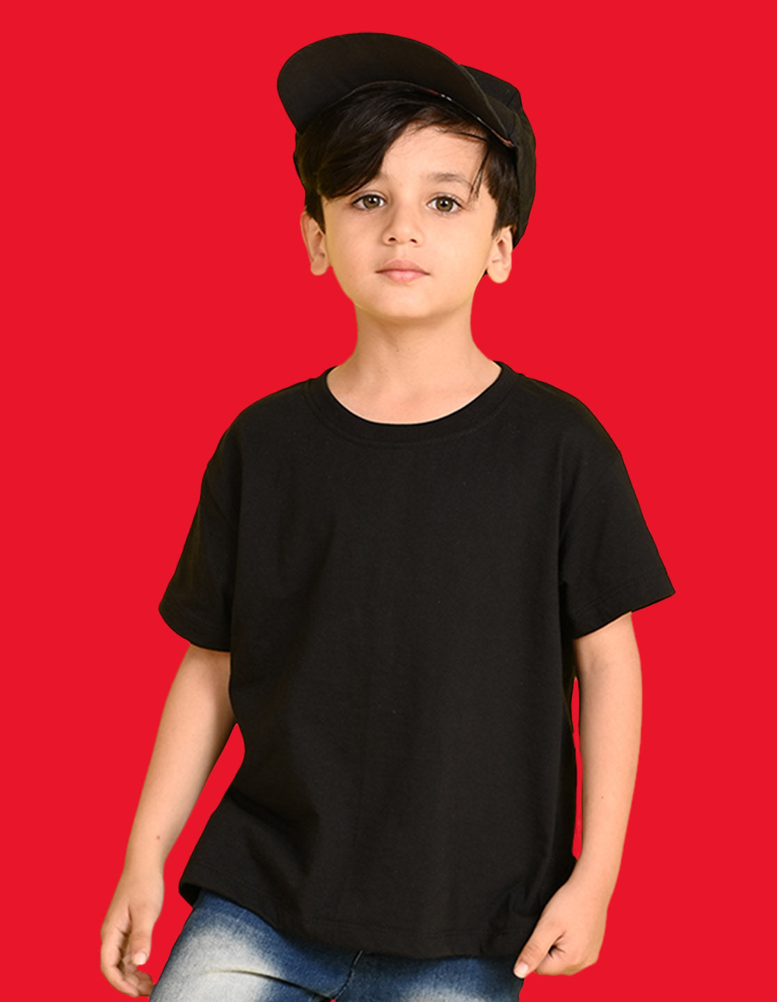 Nusyl Boys Black Gaming is Not A Hobby Text Printed Short Sleeve Oversized T-Shirt