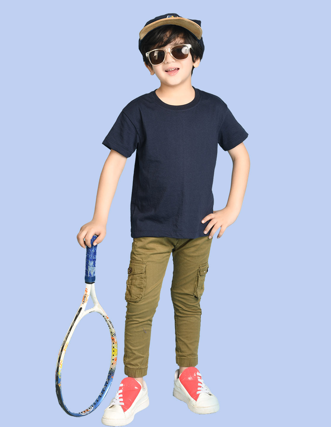 Nusyl Boys Navy Blue Gaming is Not A Hobby Text Printed Short Sleeve Oversized T-Shirt