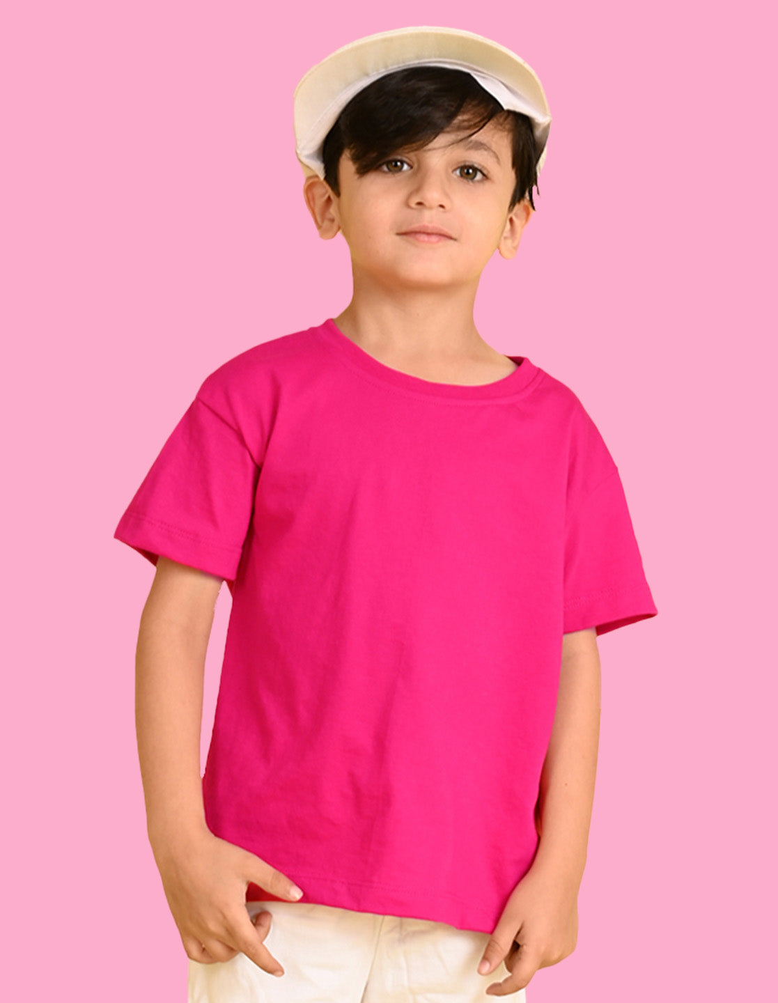 Nusyl Boys Hot Pink Gaming is Not A Hobby Text Printed Short Sleeve Oversized T-Shirt