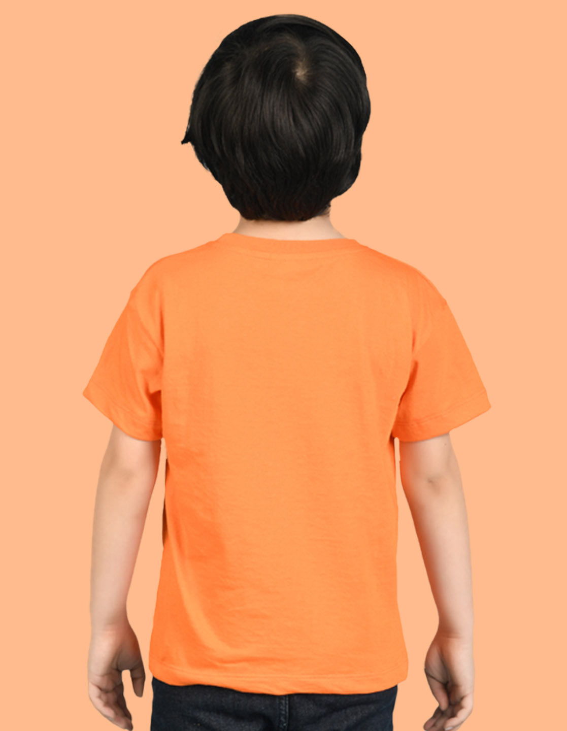 Nusyl Boys Orange Best Win Text Printed Short Sleeve Oversized T-Shirt