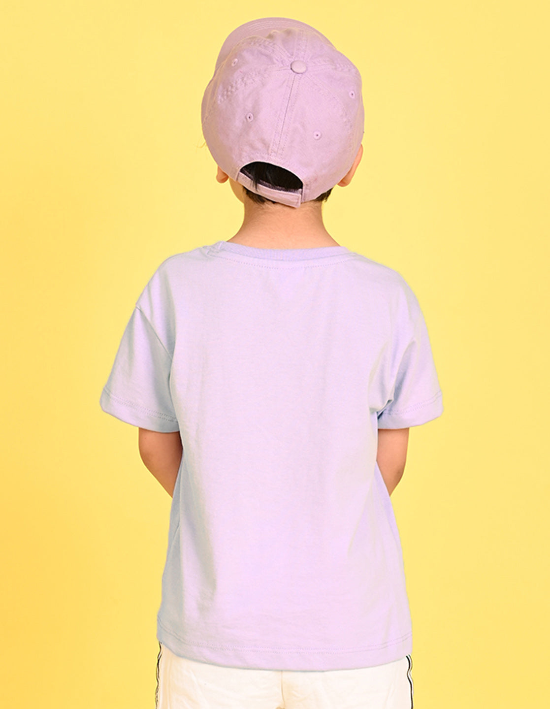 Nusyl Boys Lilac Gamer Text Printed Short sleeve Cotton Blend Oversized T-shirts
