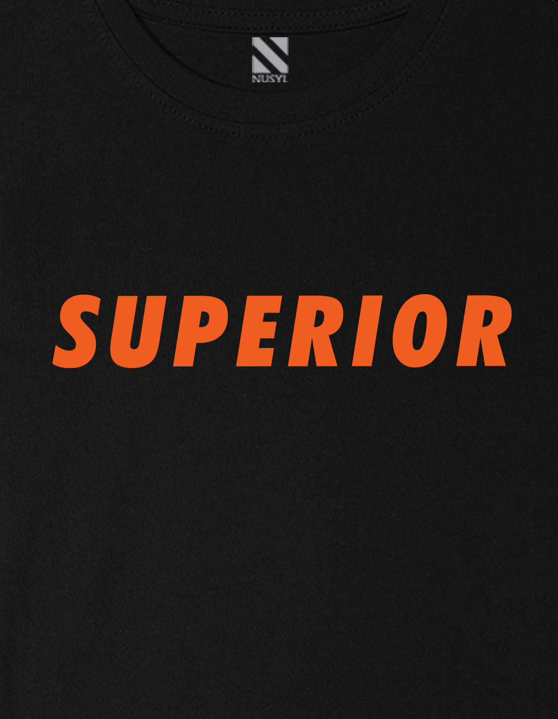 Nusyl Boys Black Superior Text Printed Short sleeve Cotton Blend Oversized T-shirts