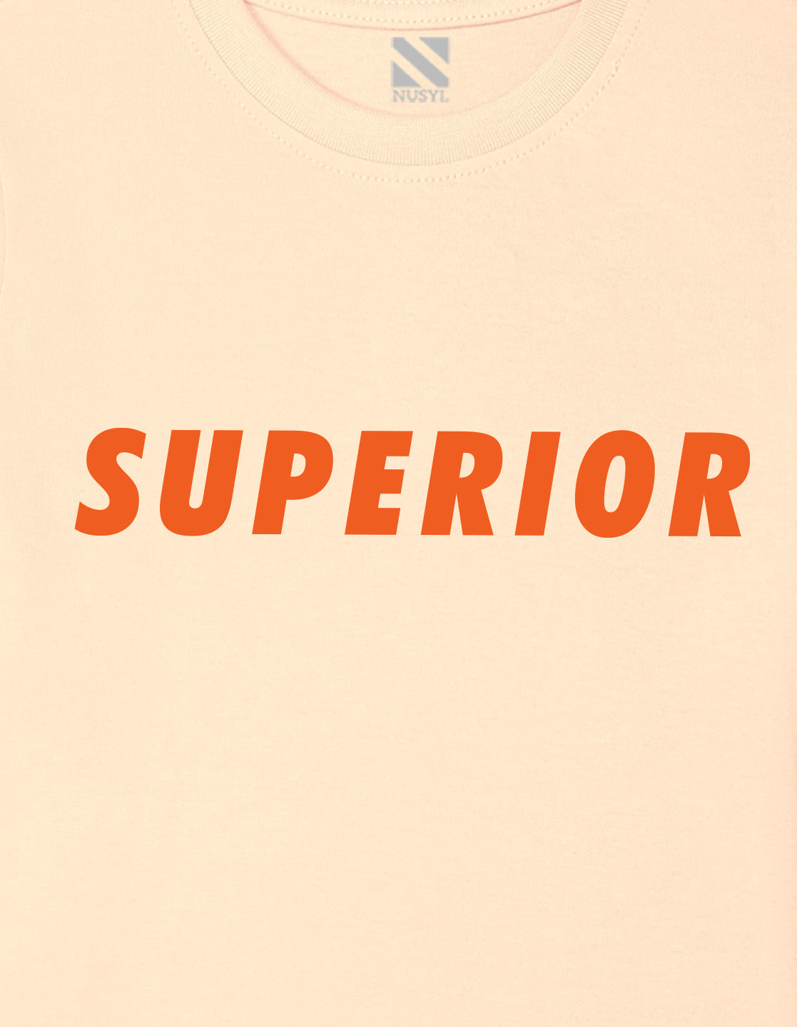 Nusyl Boys Beige Superior Text Printed Short sleeve Cotton Blend Oversized T-shirts