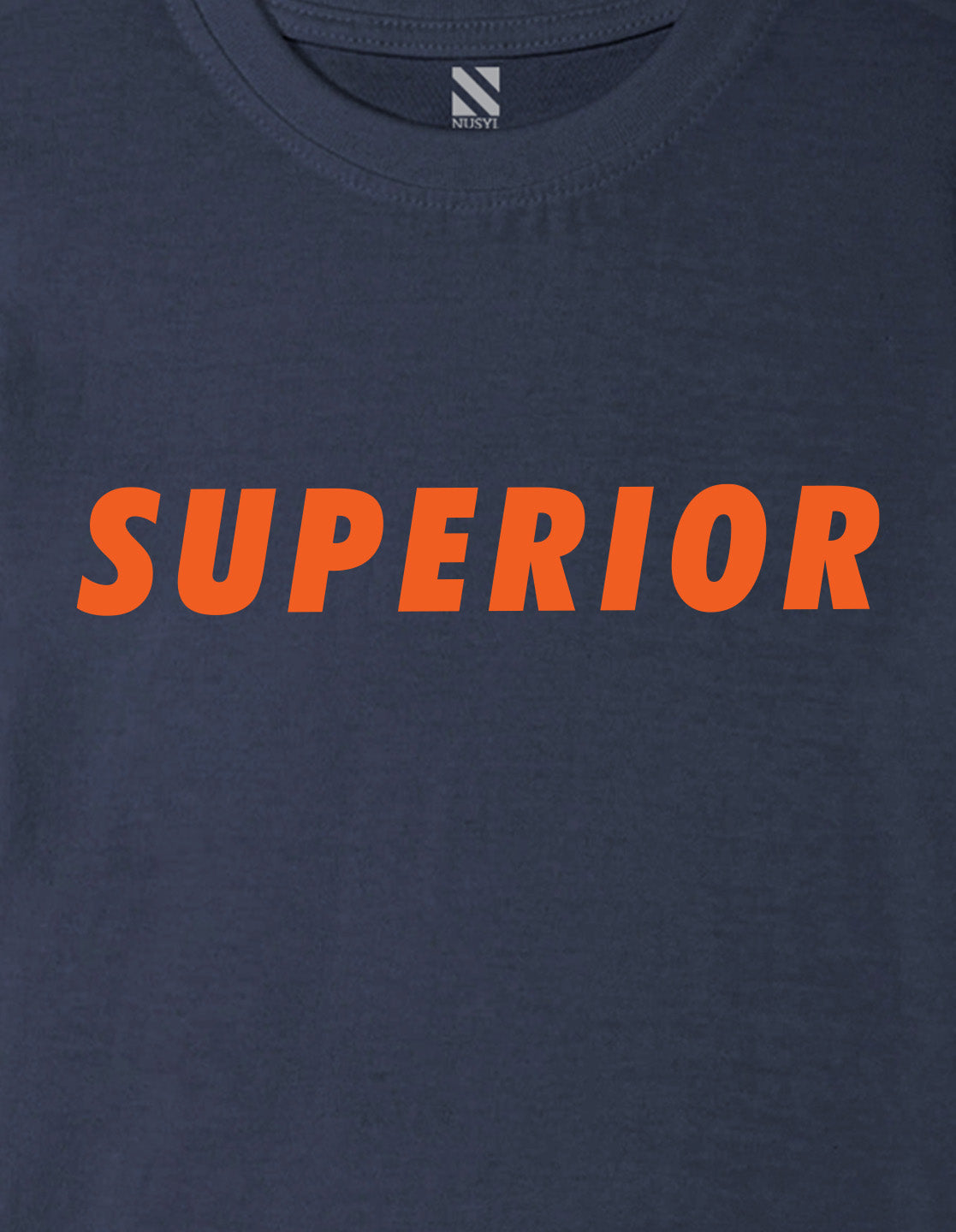 Nusyl Boys Navy Blue Superior Text Printed Short sleeve Cotton Blend Oversized T-shirts