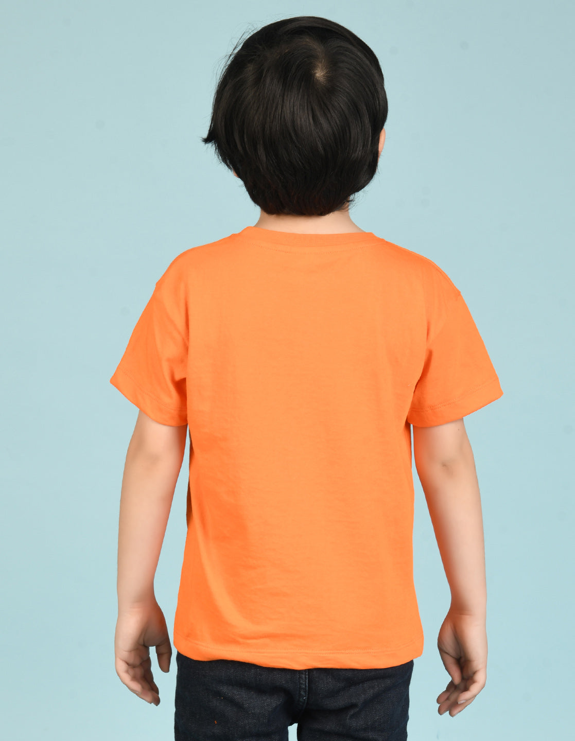 Nusyl Boys Orange You Only Live Once Text Printed Short sleeve Cotton Blend Oversized T-shirts