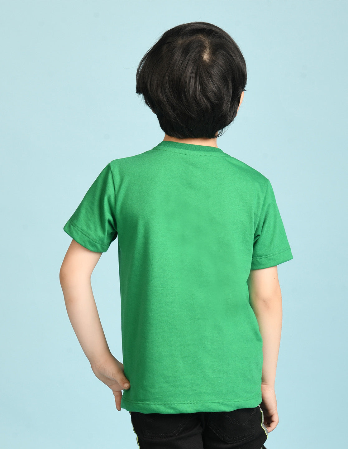 Nusyl Boys Green Off Roader Text & Teddy Bear Printed Short sleeve Cotton Blend Oversized T-shirts