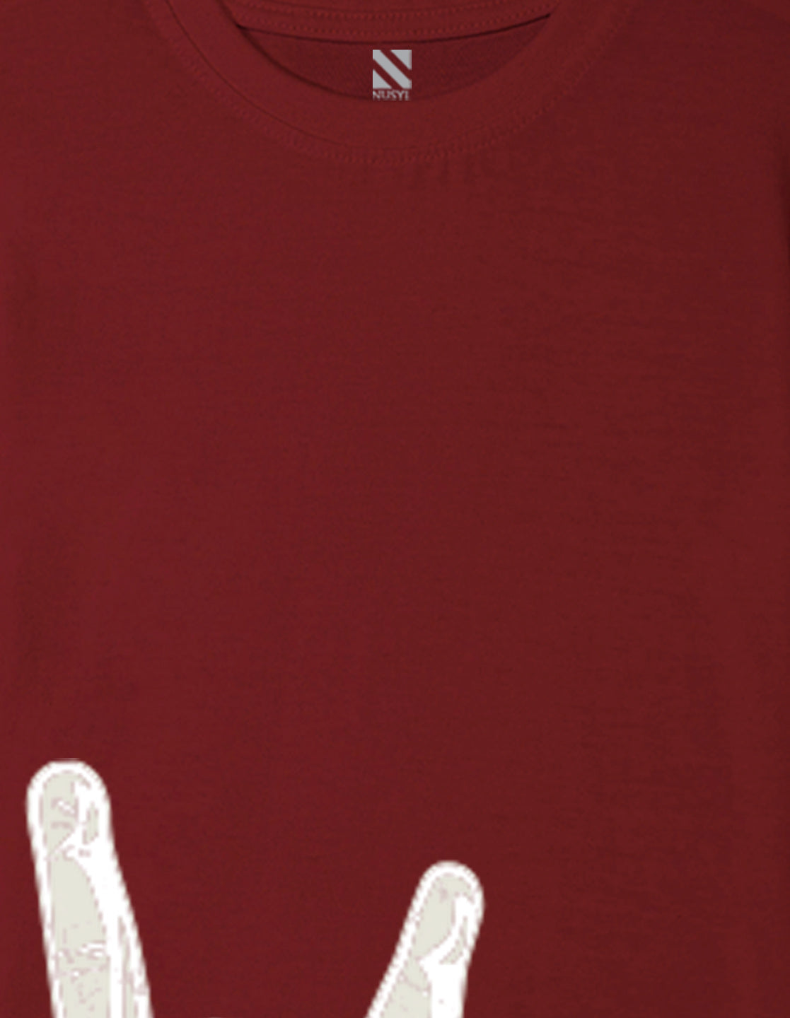 Nusyl Boys Wine Rock Star Text Printed Short sleeve Cotton Blend Oversized T-shirts