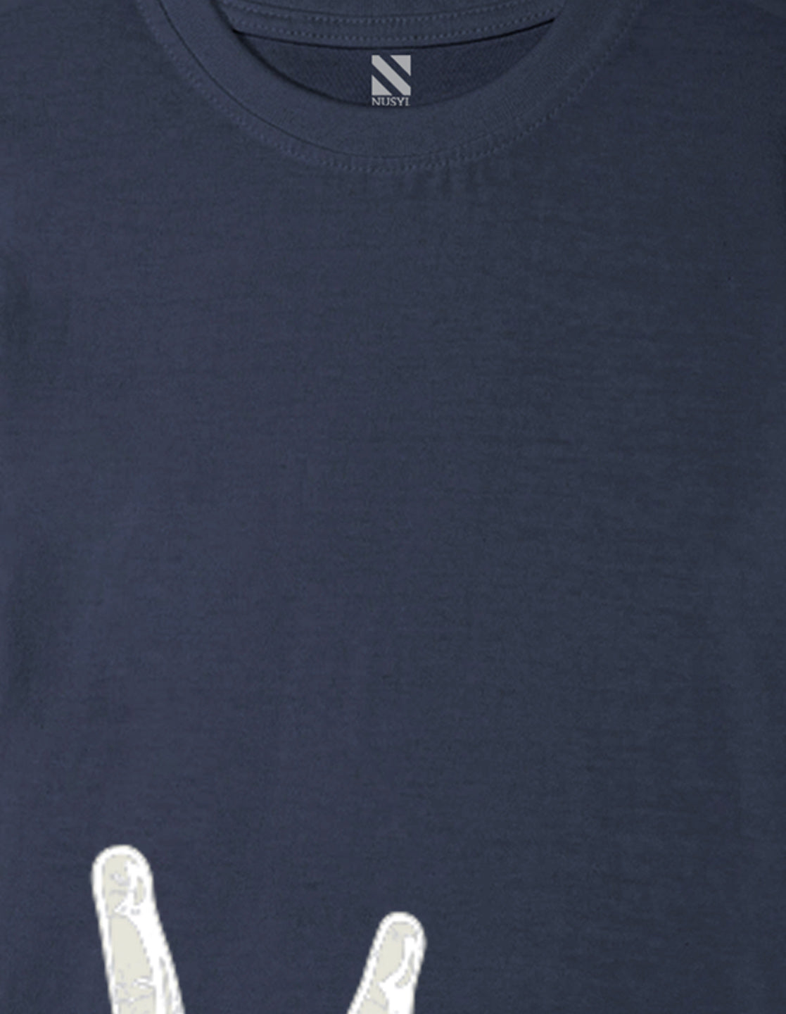 Nusyl Boys Navy Blue Rock Star Text Printed Short sleeve Cotton Blend Oversized T-shirts