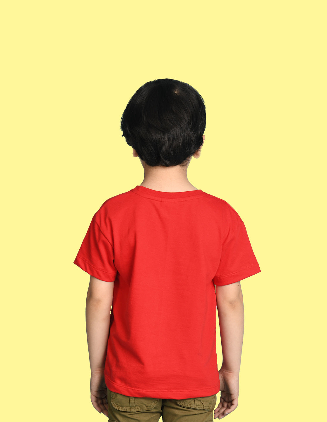 Nusyl Boys Red Adventure Text Printed Short sleeve Cotton Blend Oversized T-shirts