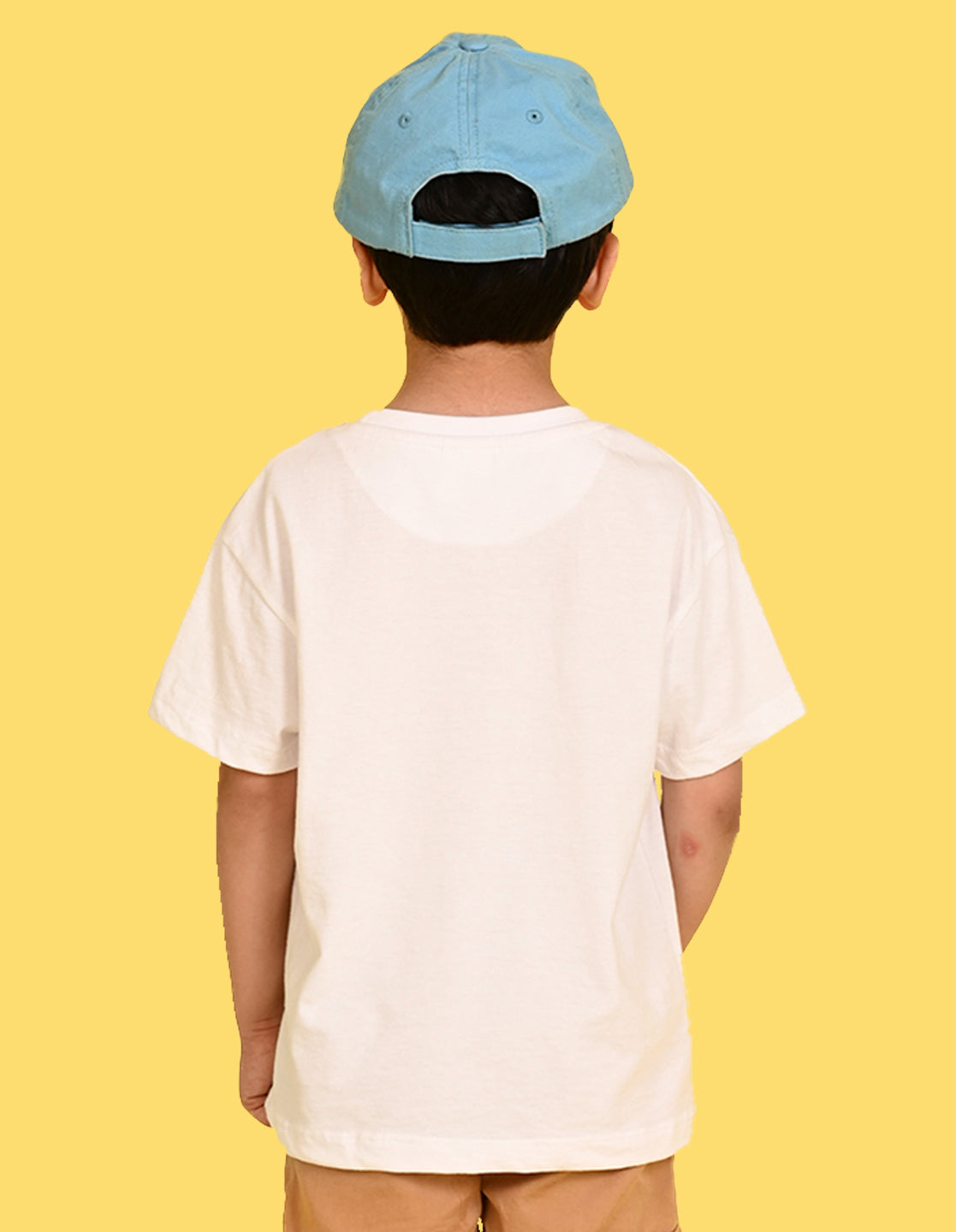 Nusyl Boys White Slipe Text Printed Short sleeve Cotton Blend Oversized T-shirts