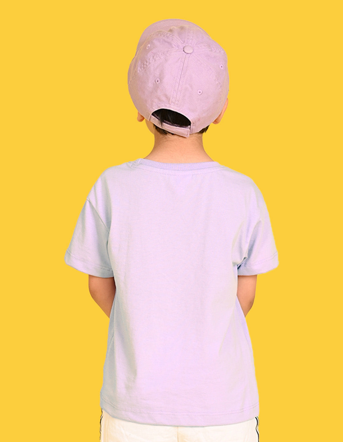 Nusyl Boys Lilac Space Text Printed Short Sleeve Oversized T-Shirt