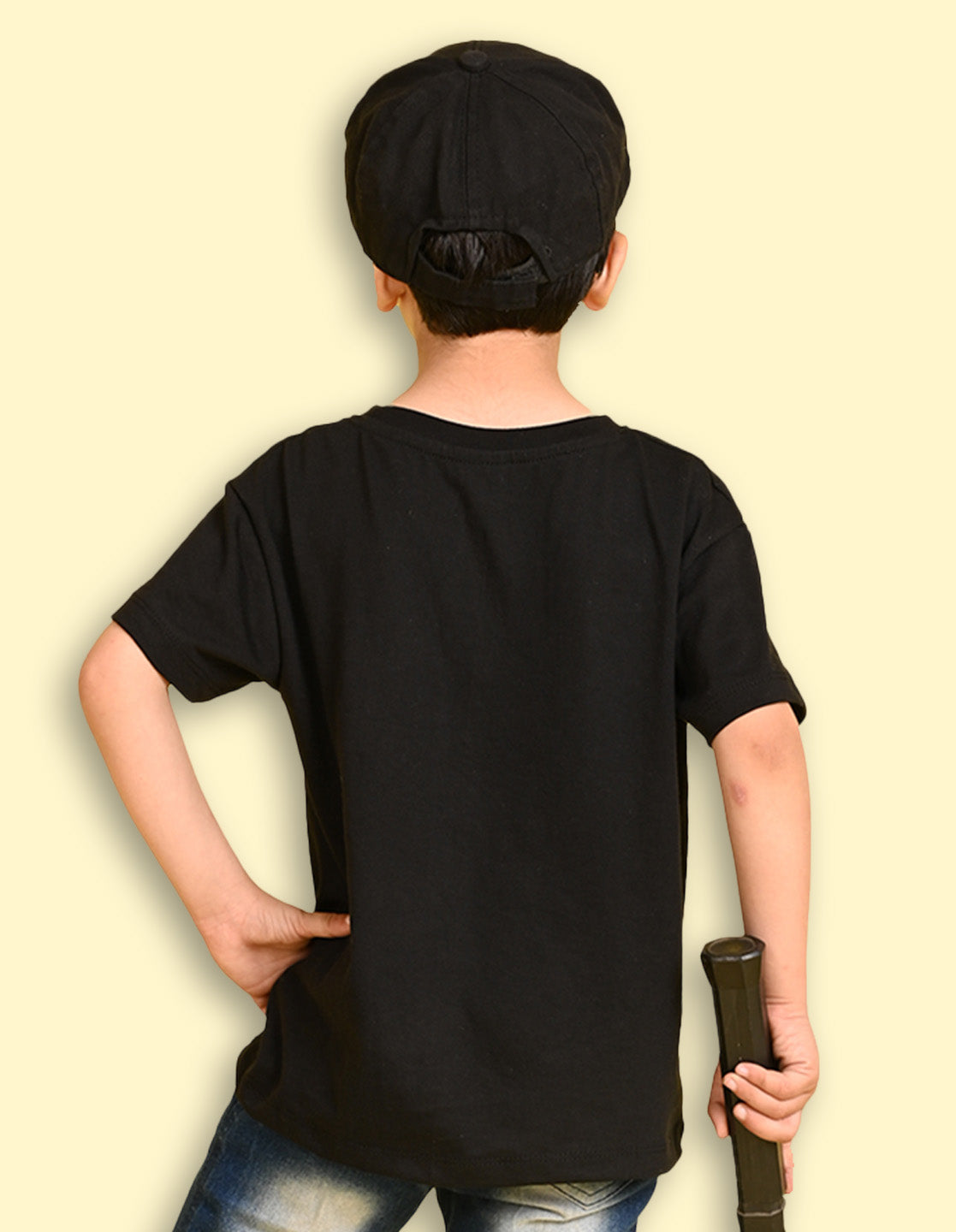 Nusyl Boys Hot Pink & Black & White Dinosaur & Text Printed Oversized T-Shirt - Pack of 3