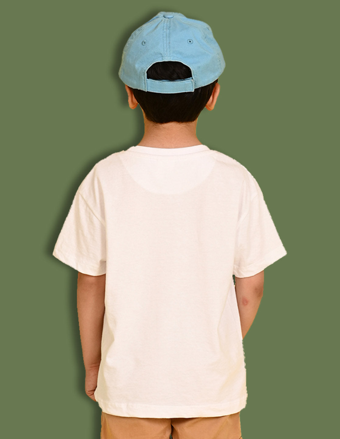 Nusyl Boys Beige & Navy Blue & White Space & Dinosaur Printed Oversized T-Shirt - Pack of 3