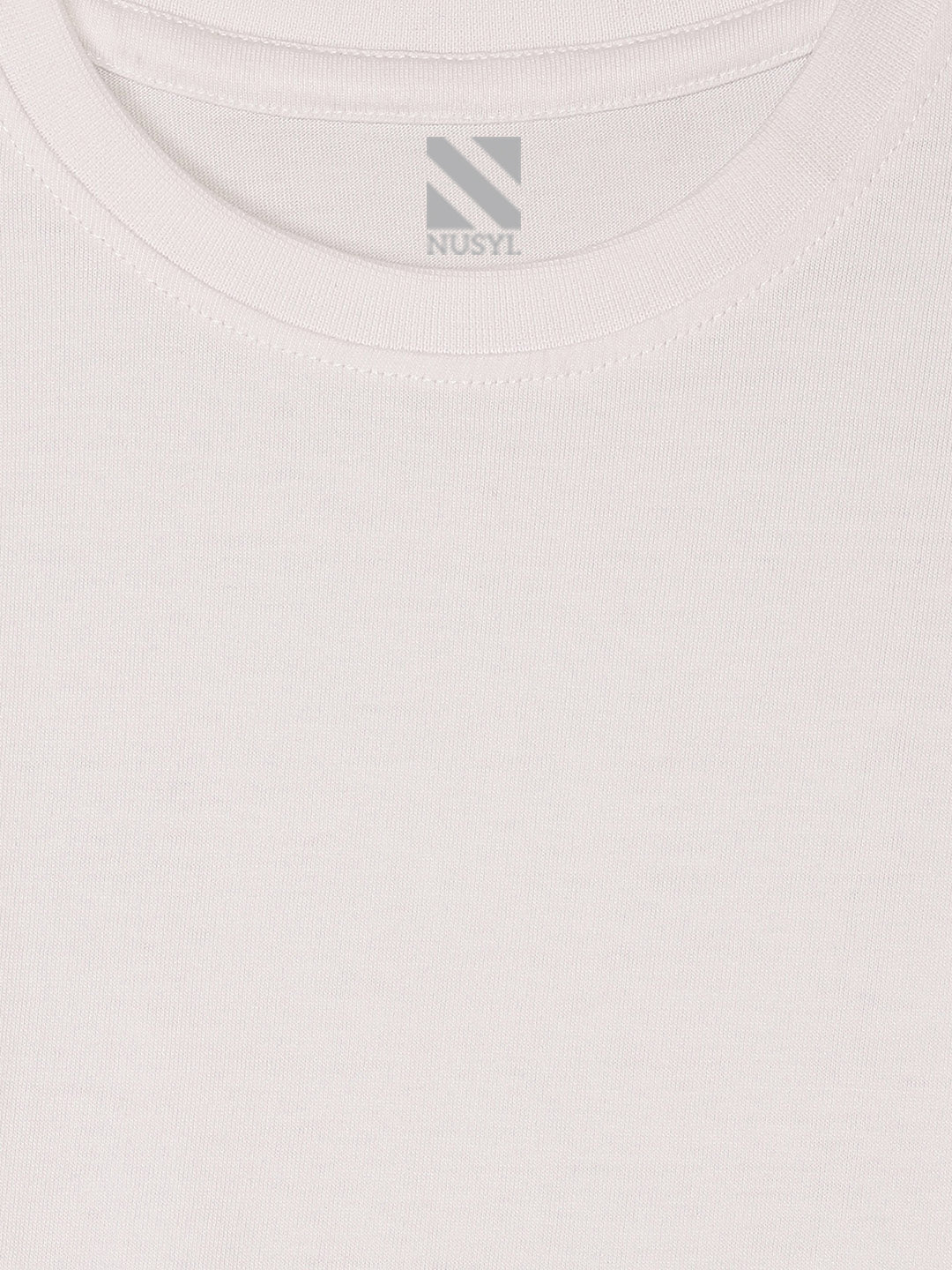 Nusyl White Biowashed Cotton Full Sleeve T-shirt