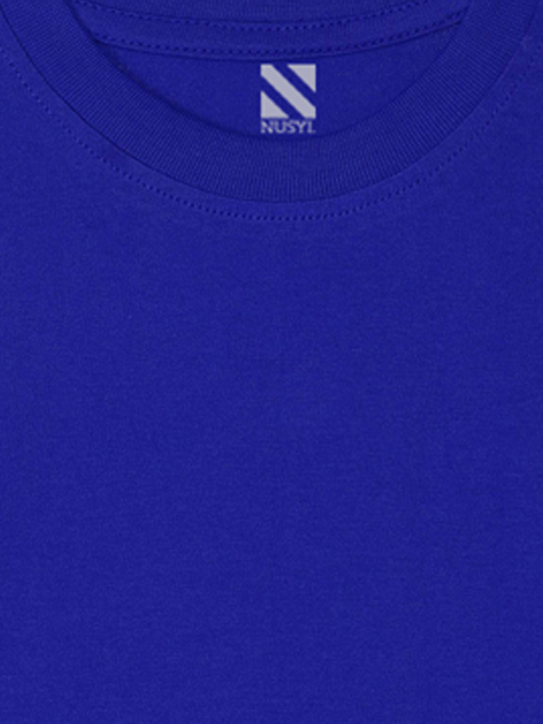 Nusyl Royal Blue Biowashed Cotton Full Sleeve T-shirt