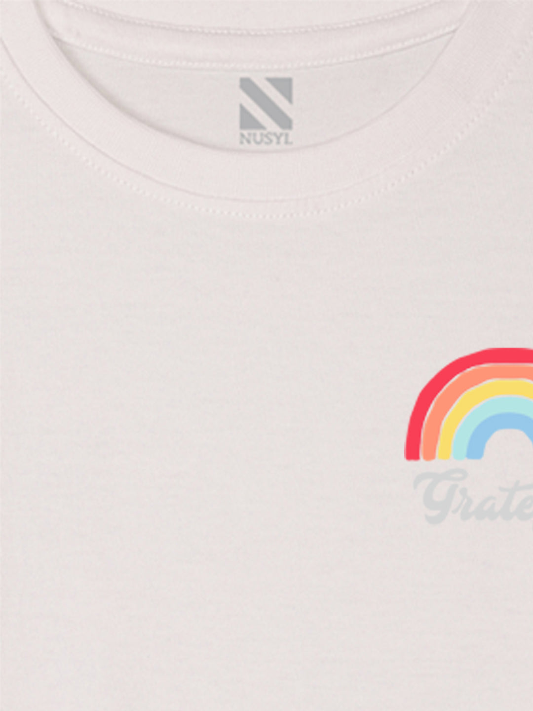 Nusyl White Biowashed Cotton Full Sleeve T-shirt