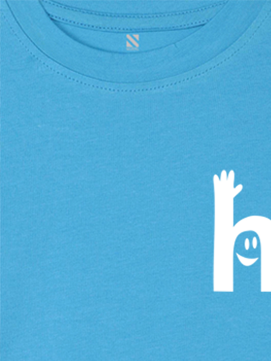 Nusyl Sky Blue Biowashed Cotton Full Sleeve T-shirt