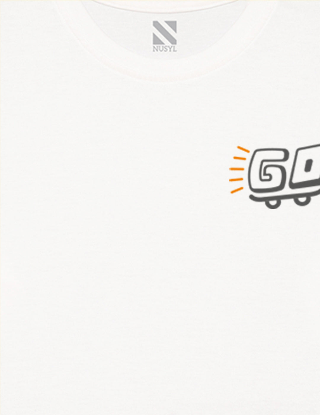 Nusyl White Biowashed Cotton Full Sleeve T-shirt