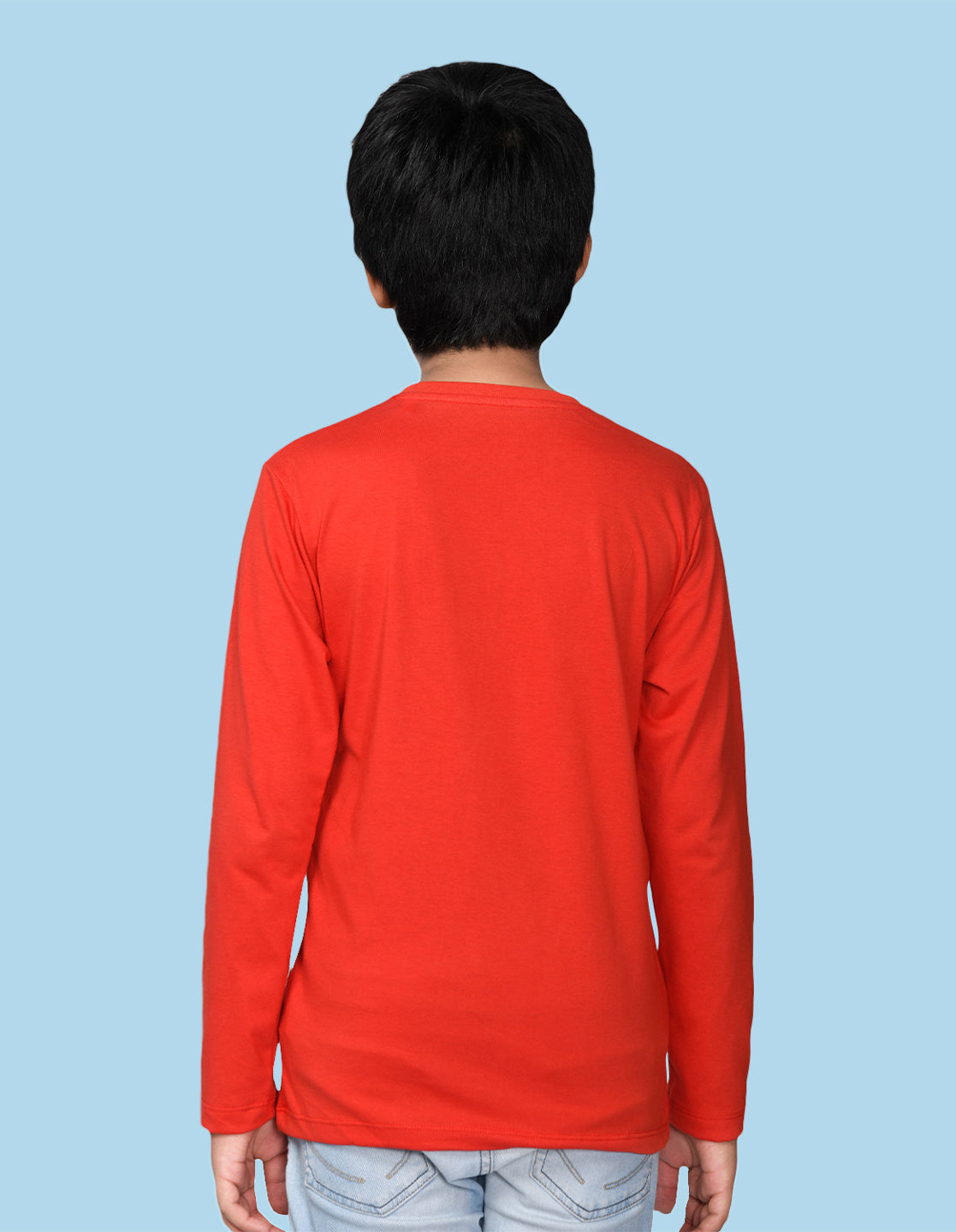 NUSYL Boy's Red boat & Text Printed Regular Fit T-Shirt